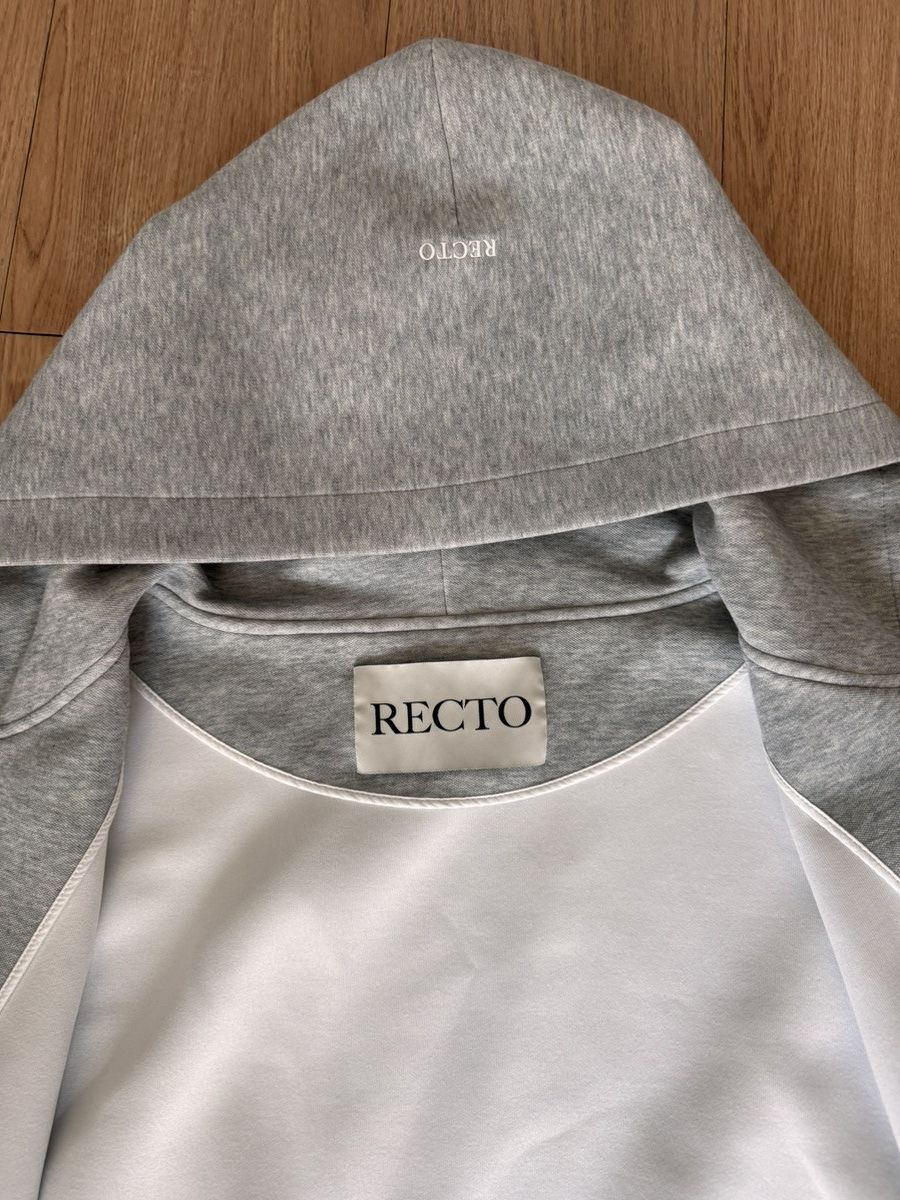 RECTO RECTO Logo Detail Zip Hoodie Grey Size L Size US L / EU 52-54 / 3 - 15 Thumbnail