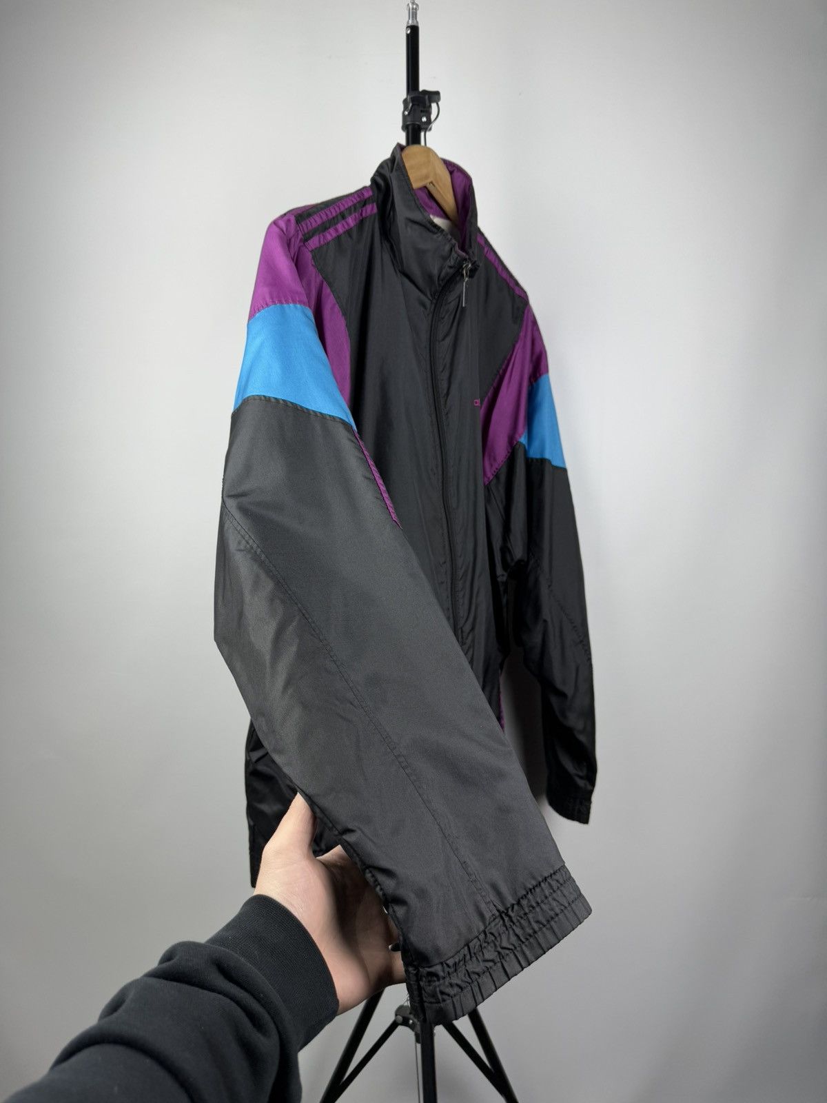 Adidas × Vintage Vintage 90s Adidas Nylon Track Full Zip Y2K Jacket Size US M / EU 48-50 / 2 - 3 Thumbnail