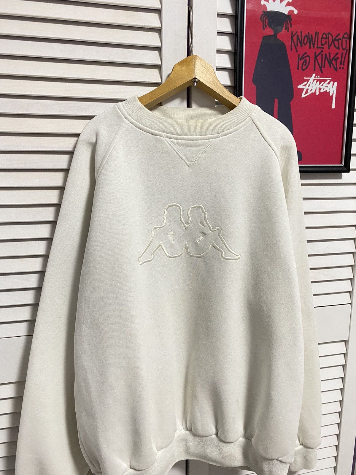 Kappa × Vintage Vintage 90s Sweater Crewneck Kappa Big Knit Logo Boxy Fit Size US M / EU 48-50 / 2 - 2 Thumbnail