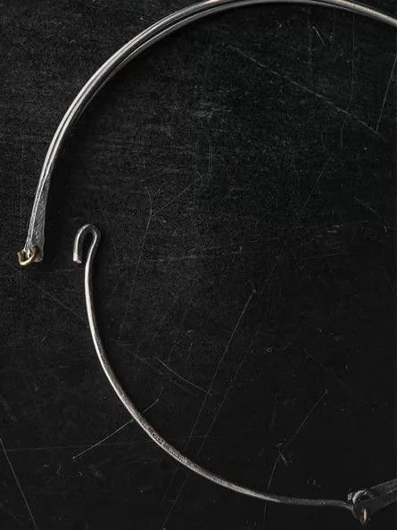 DETAJ Detaj African Distressed Stacked Silver Choker Size ONE SIZE - 4 Thumbnail