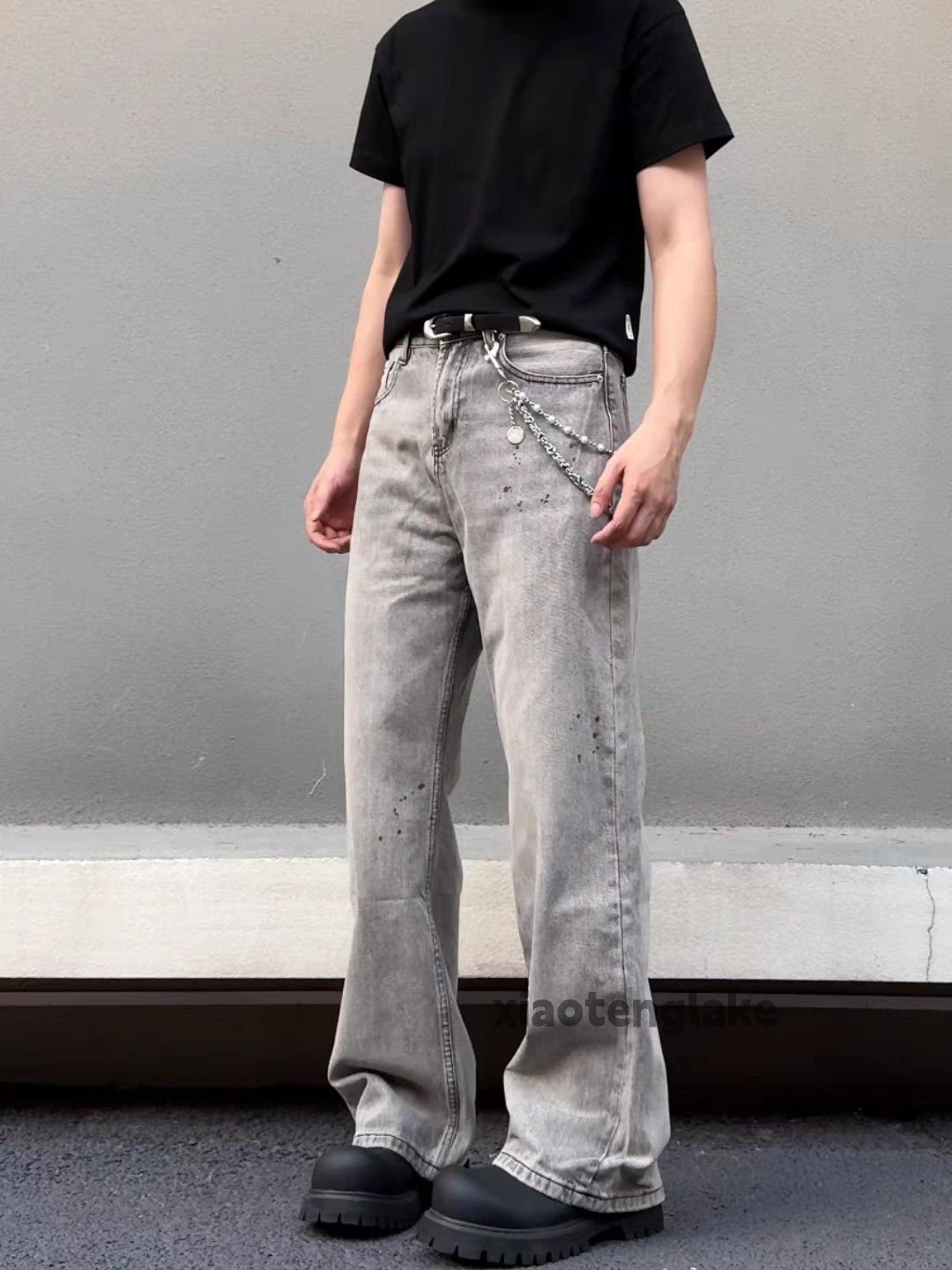 Jean × Vintage washed faded loose baggy rusty paint punk grunge jeans Size US 34 / EU 50 - 2 Thumbnail