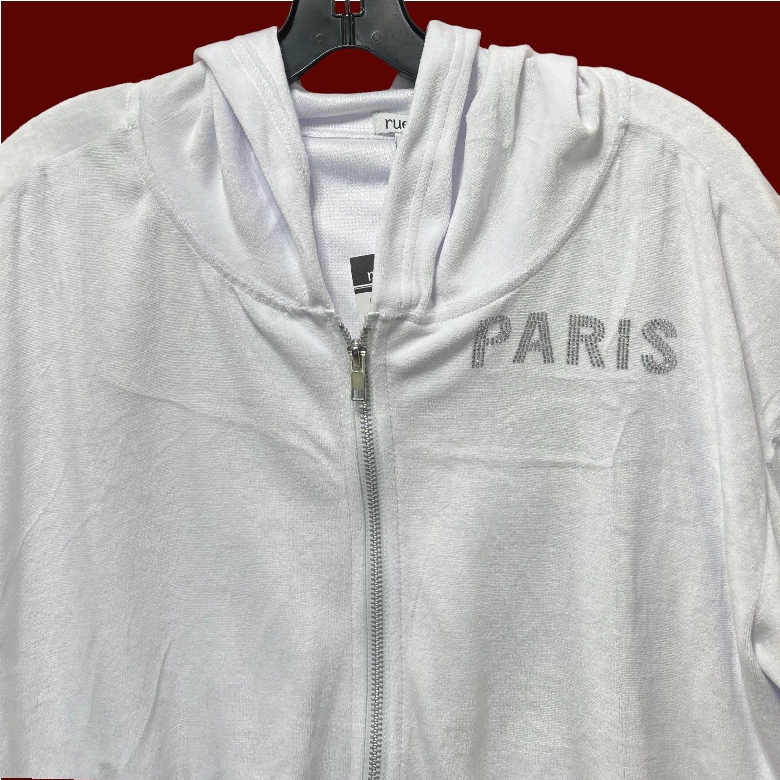 rue21 Rue 21 - Women's Long Sleeve Hooded Sweatshirt - White - Lar Size L / US 10 / IT 46 - 11 Thumbnail