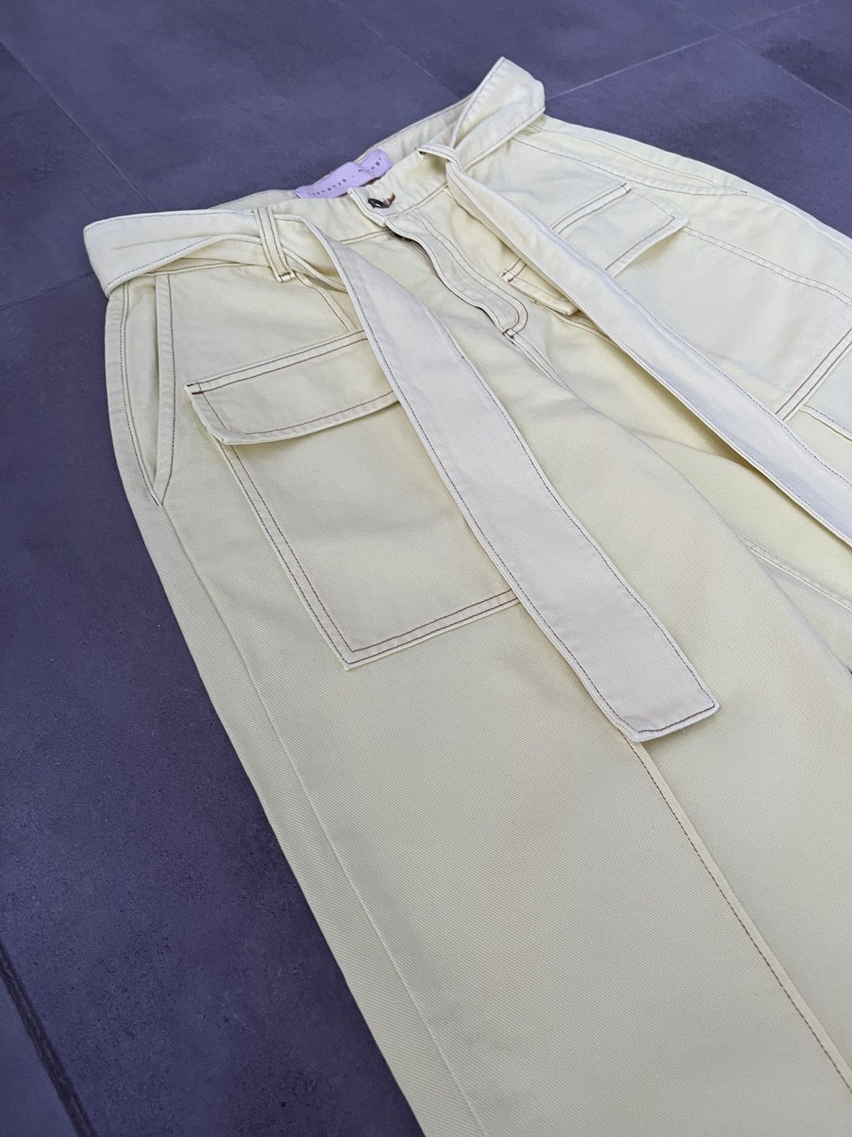 Other !DS! SS22 Lukhanyo Mdingi Belted Yellow Denim Pants Size US 30 / EU 46 - 11 Thumbnail