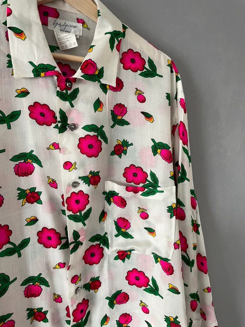 Yohji Yamamoto Yohji Yamamoto 1996 SS Flower & Junior Floral Shirt 2505-Ne Size US M / EU 48-50 / 2 - 2 Thumbnail