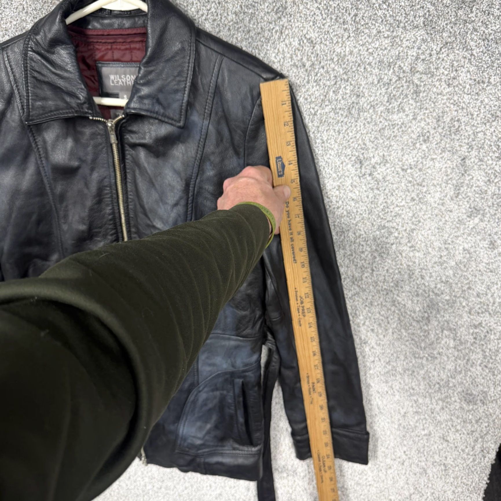 Vintage VINTAGE Wilsons Leather Jacket Womens S Black Belt Thinsulate Moto Grunge Jacket Size S / US 4 / IT 40 - 3 Thumbnail