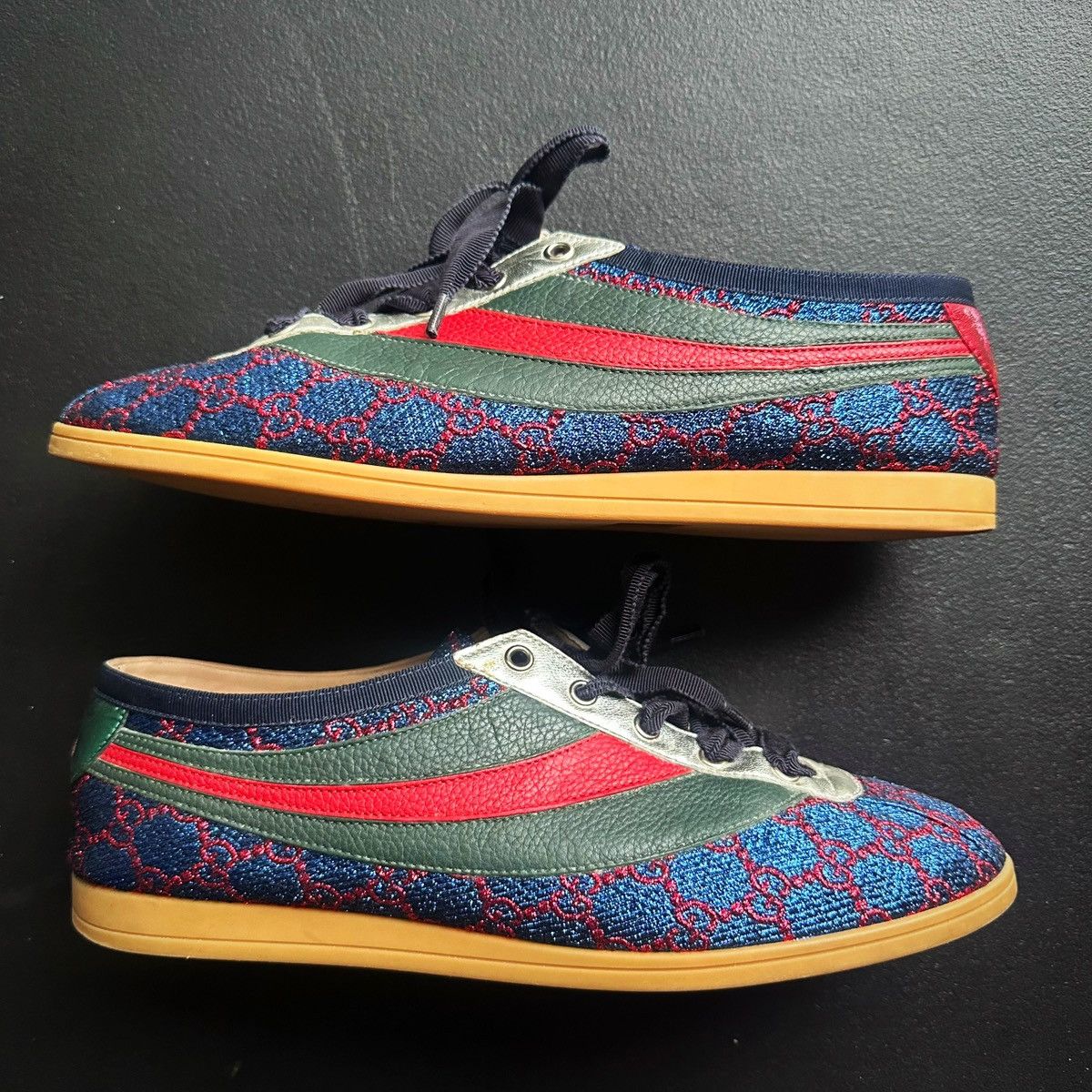 GUCCI Falacer Lurex GGローカットスニーカー 351/2 GUCCI Falacer Lurex GGローカットスニーカー 351/2 - メルカリ