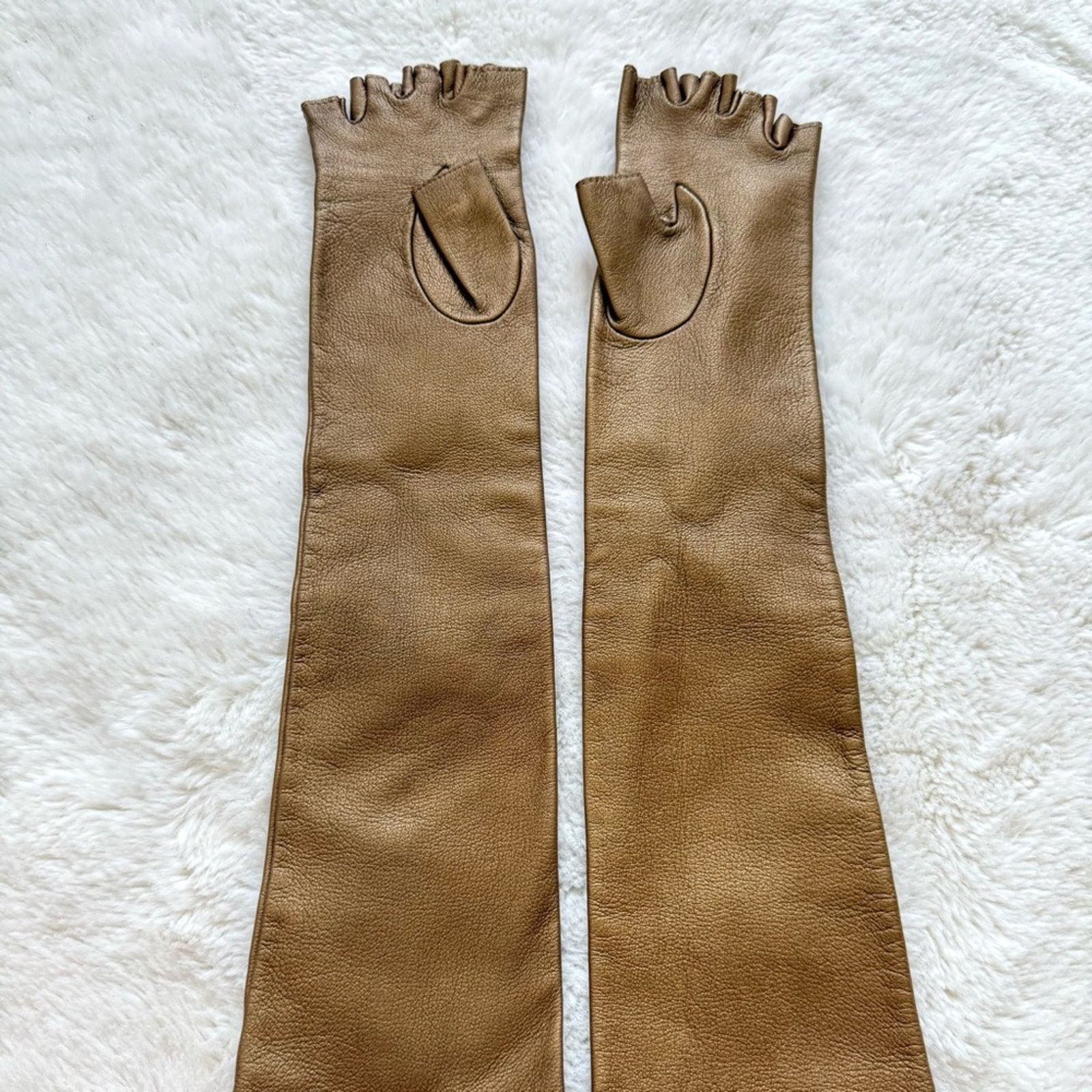 Chanel CHANEL women bronze gloves Authentic Size ONE SIZE - 4 Thumbnail