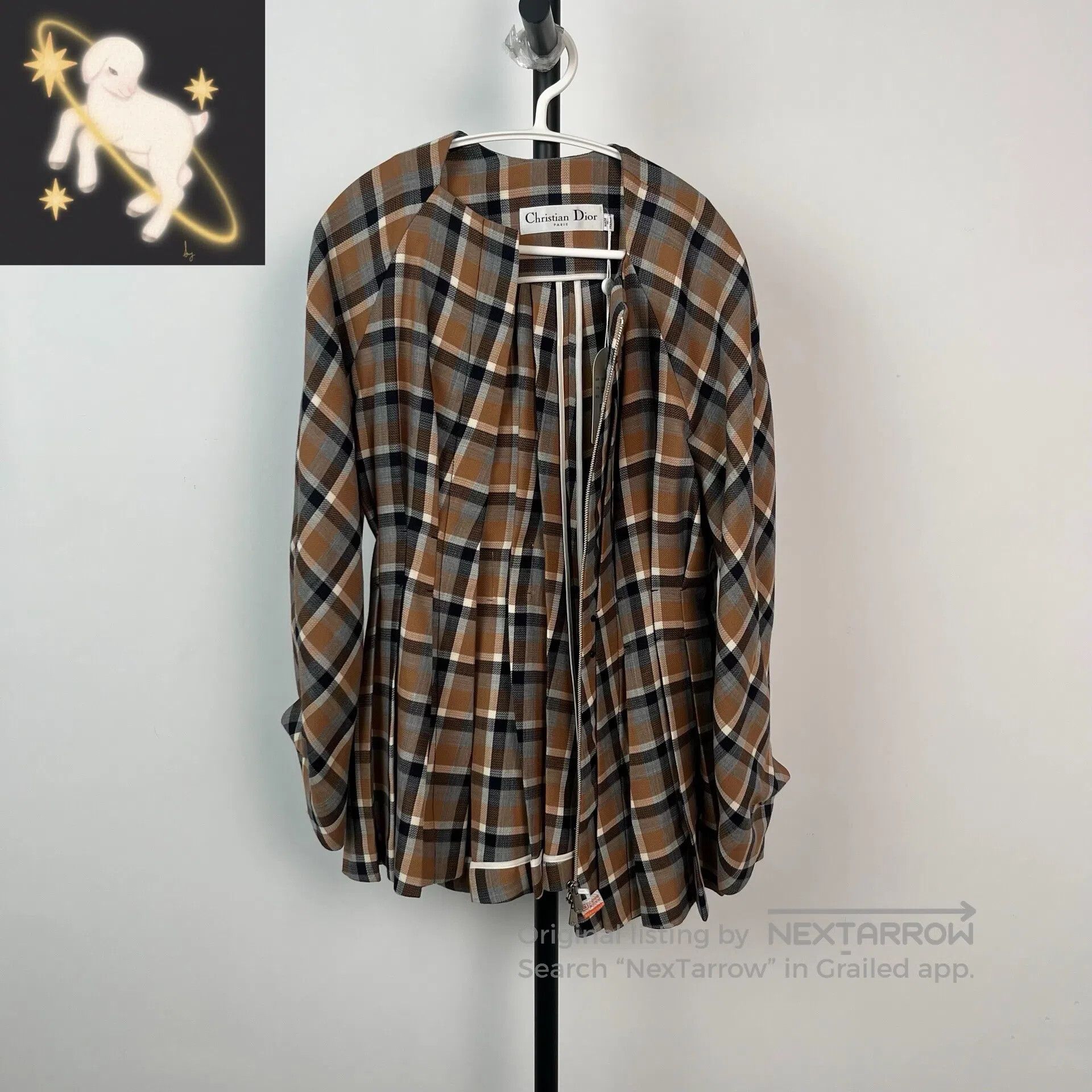 Dior Dior Brown and Black Plaid Long-sleeve Shirt| Size XS / US 0-2 / IT 36-38 - 1 Thumbnail
