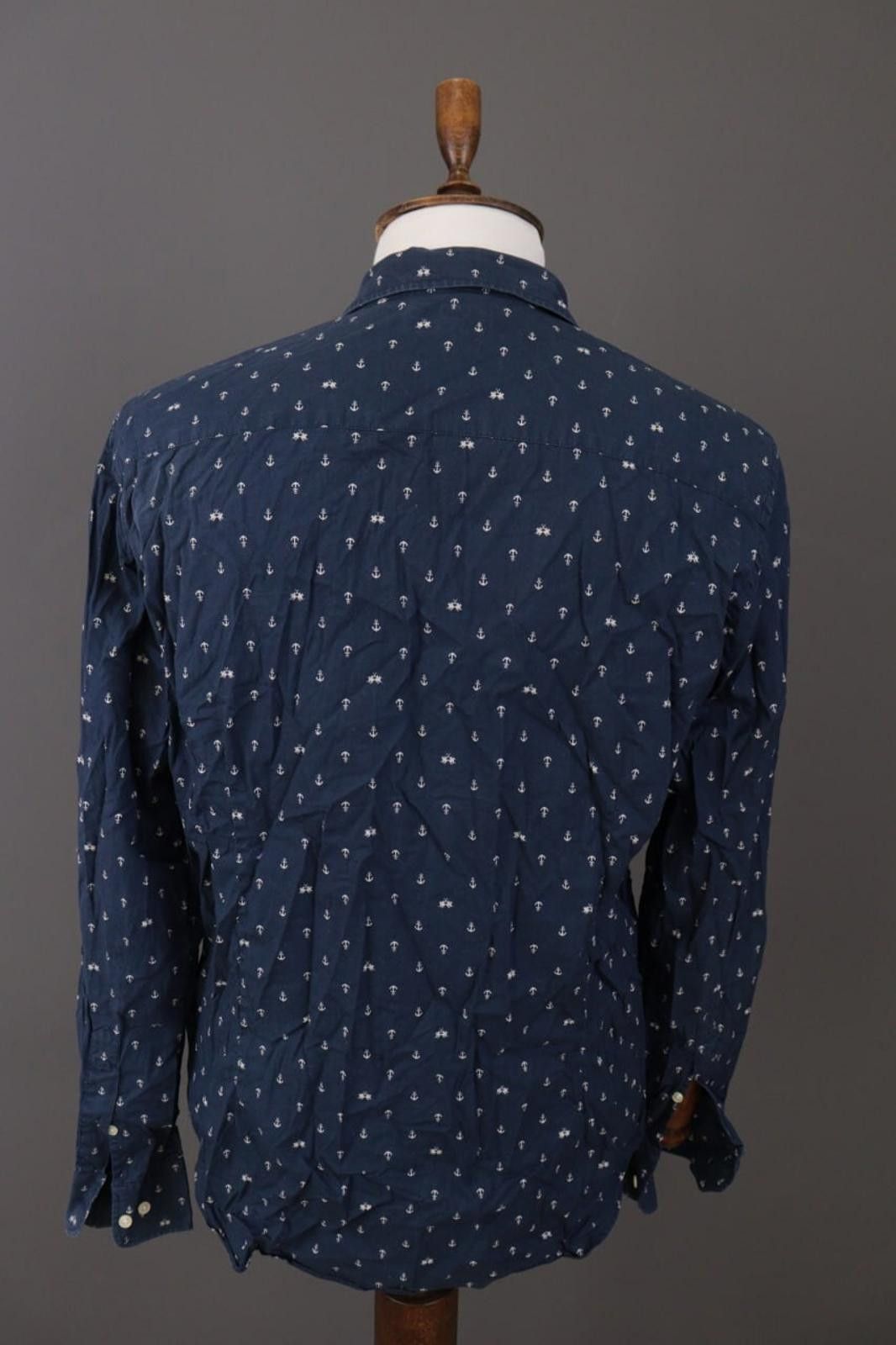 La Martina La Martina Buenos Aires Blue Printed Dress Shirt Size XL Size US XL / EU 56 / 4 - 9 Thumbnail