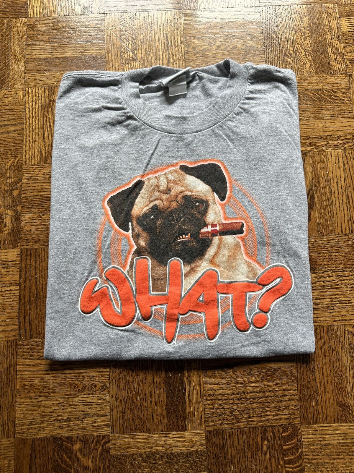 Vintage Vintage Men in Black Frank the Pug "What?" Graphic Tee Size US XXL / EU 58 / 5 - 1 Thumbnail