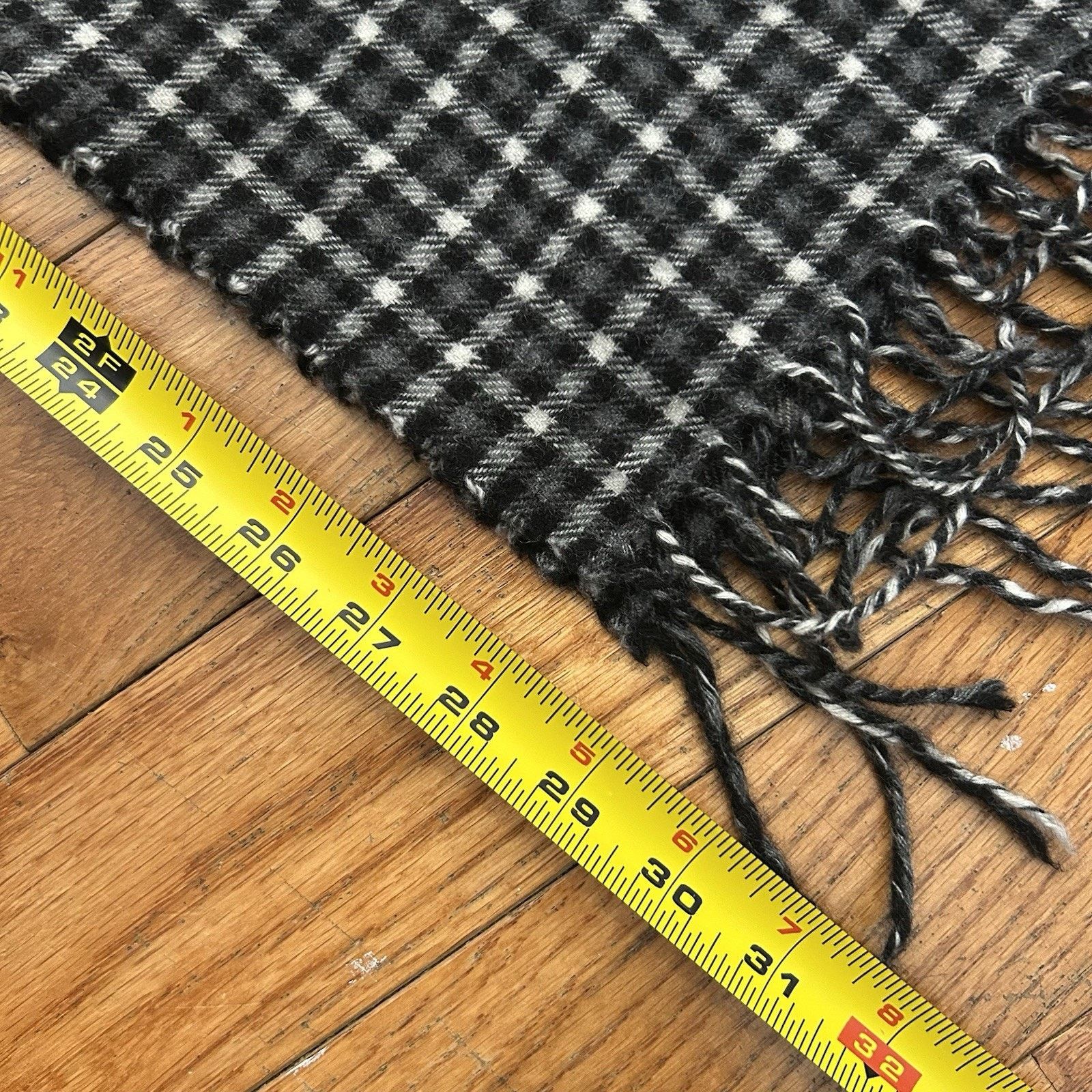 Enzo Mantovani Enzo Mantovani 100% Cashmere Plaid Super Soft Scarf 11x56” Size ONE SIZE - 4 Thumbnail