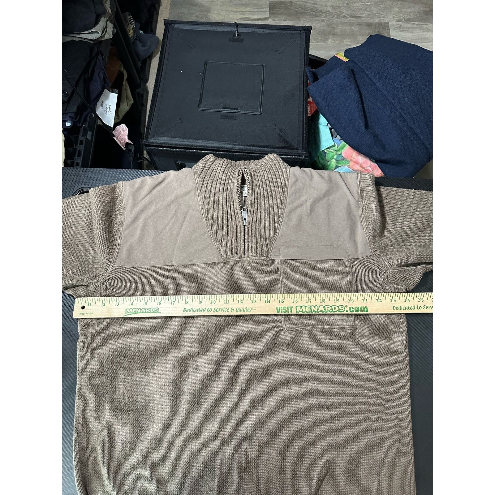 Duluth Trading Company Duluth Trading Mock Neck 1/4 Zip Sweater Knit Wool Blend Lrg Size US L / EU 52-54 / 3 - 4 Thumbnail