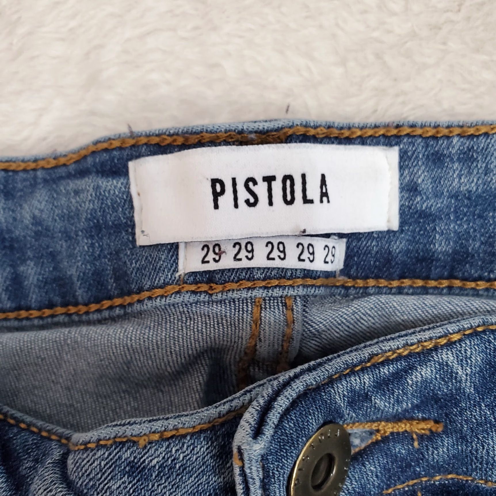Pistola PISTOLA Jeans Women 29 Blue Mid Rise Tapered Ankle Distressed Released Hem Denim Size 29" - 3 Thumbnail