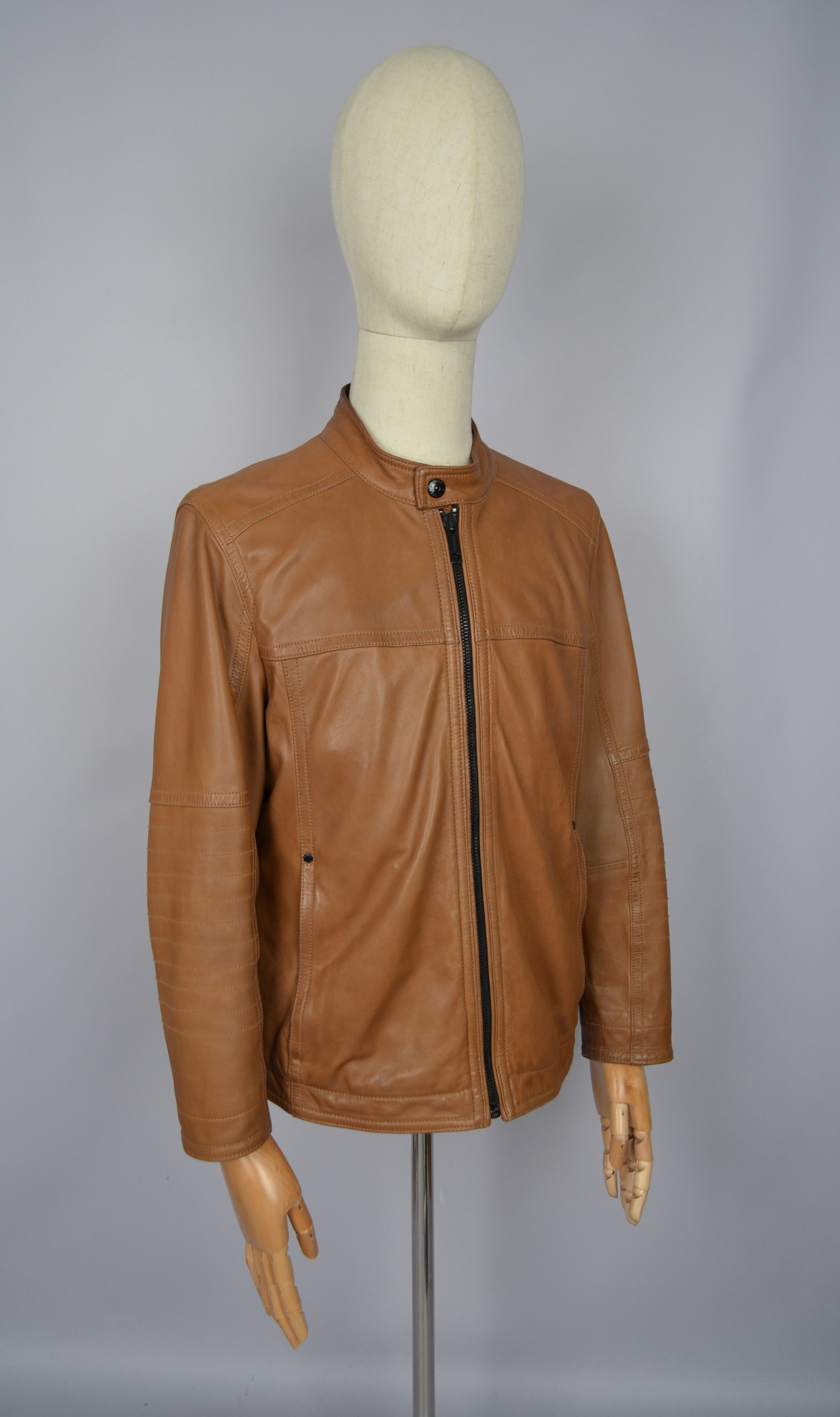 Designer × Strellson Strellson Leather Jacket Cognac Brown Size M Luxury VGC Size US M / EU 48-50 / 2 - 17 Thumbnail
