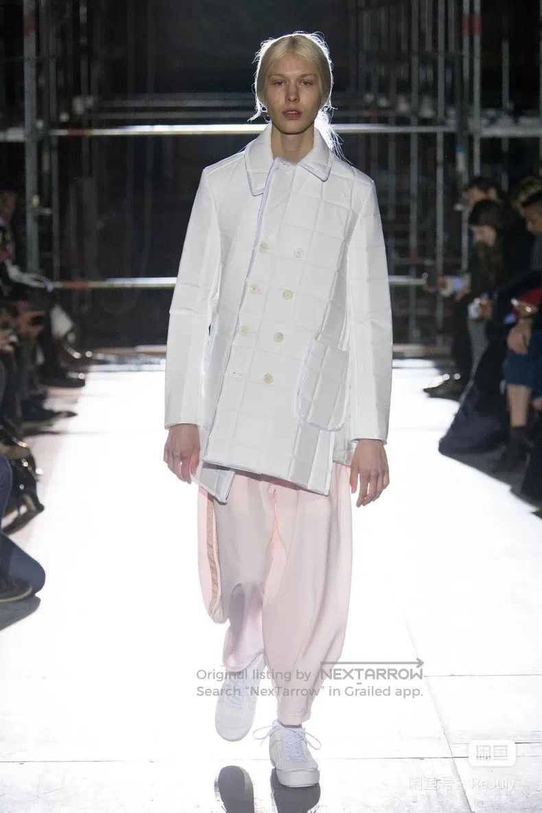 Comme des Garcons Comme Des Garcons Gray snowflake knit diagonal cut coat Size US S / EU 44-46 / 1 - 8 Thumbnail