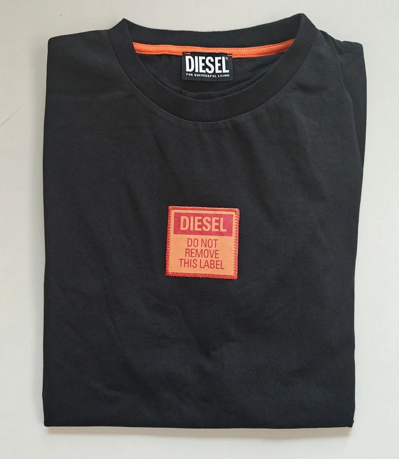 Diesel DIESEL Black T-Shirt With Logo Patch T 4125 Size US L / EU 52-54 / 3 - 1 Thumbnail