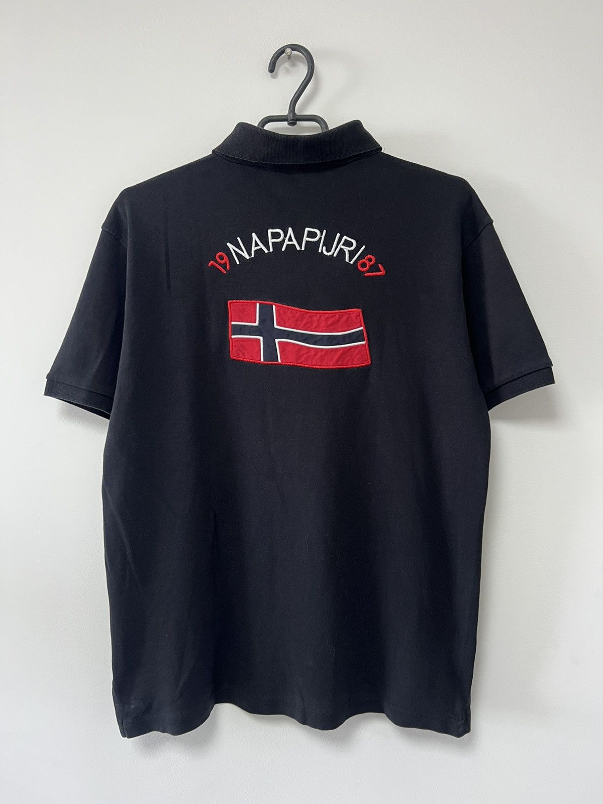 Napapijri Napapijri 1987 Black Polo Shirt Shirt Sleeve Black Rare sz L Size US L / EU 52-54 / 3 - 3 Thumbnail