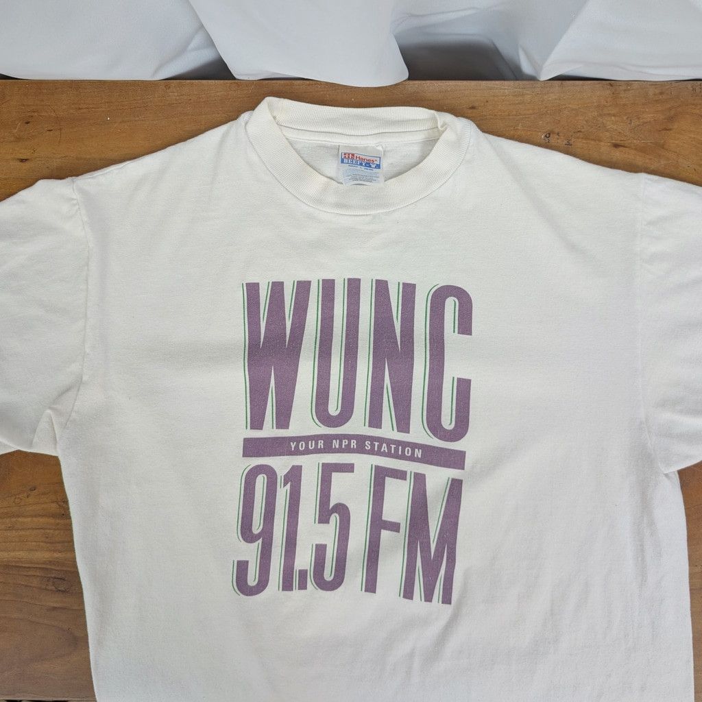 Hanes × Vintage Vintage WUNC NPR Public Radio T-Shirt Large Size US L / EU 52-54 / 3 - 3 Thumbnail