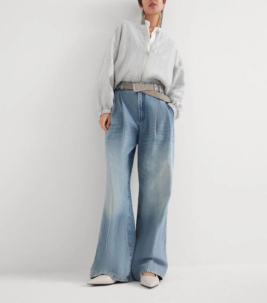 Brunello Cucinelli o1w1db10825 Pair Of Ballet Flats in Bright Blue Size US 5 / IT 35 - 5 Thumbnail