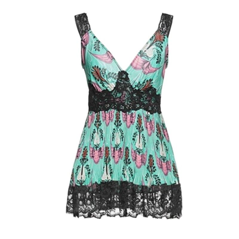 Paco Rabanne Paco Rabanne light green cami satin with lace details size 6 Size S / US 4 / IT 40 - 1 Thumbnail
