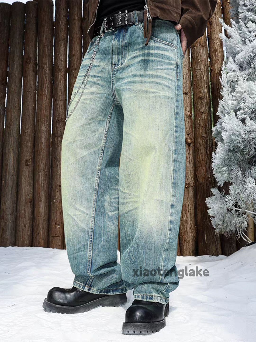 Vintage Custom washed faded loose baggy skate hiphop jeans Size US 30 / EU 46 - 5 Thumbnail