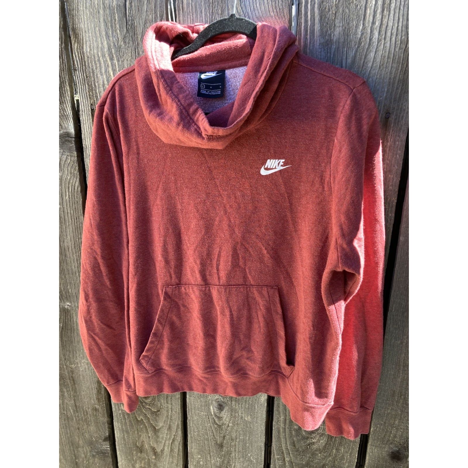 Nike Nike Red Swish Logo Hoodie L Pocket Pullover Cotton Streetwear Activewear Mens Size US L / EU 52-54 / 3 - 4 Thumbnail