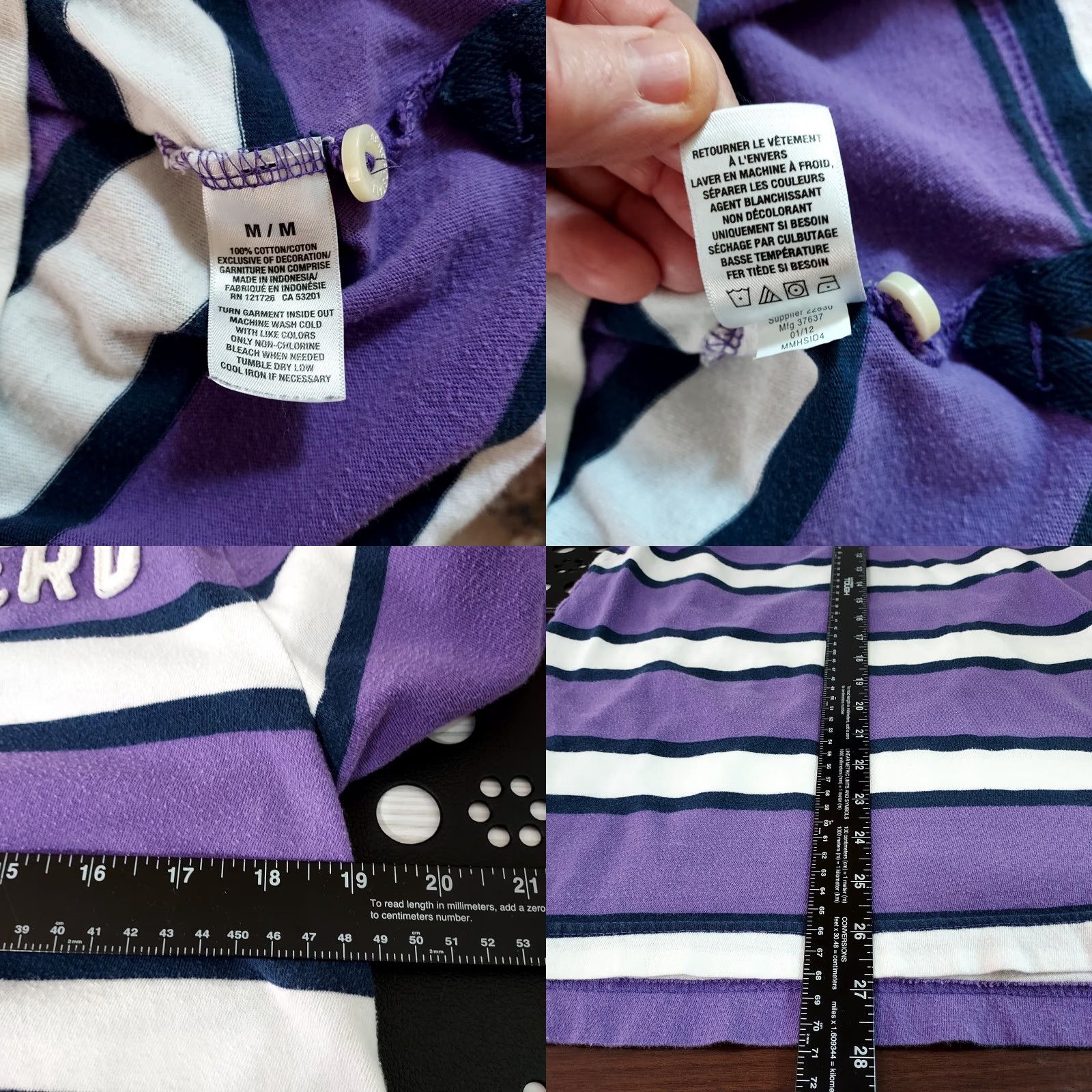 Aeropostale Aeropostale 1987 Shirt Polo California Surf Muscle Mens Medium Purple White Short Sleeve Polo Shirt Size US M / EU 48-50 / 2 - 8 Thumbnail