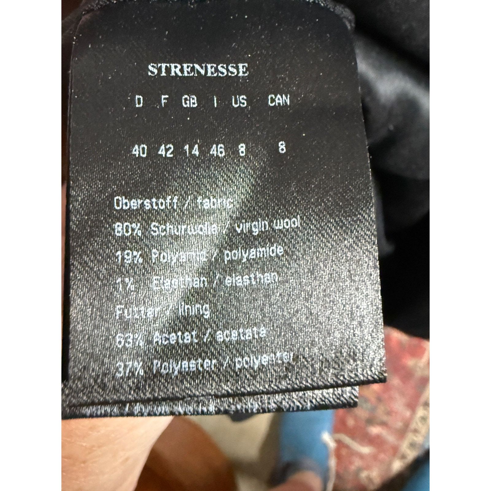 STRENESSE Strenesse Wool Knit Short Sleeve Black Brown Herringbone 8 Size M / US 6-8 / IT 42-44 - 5 Thumbnail