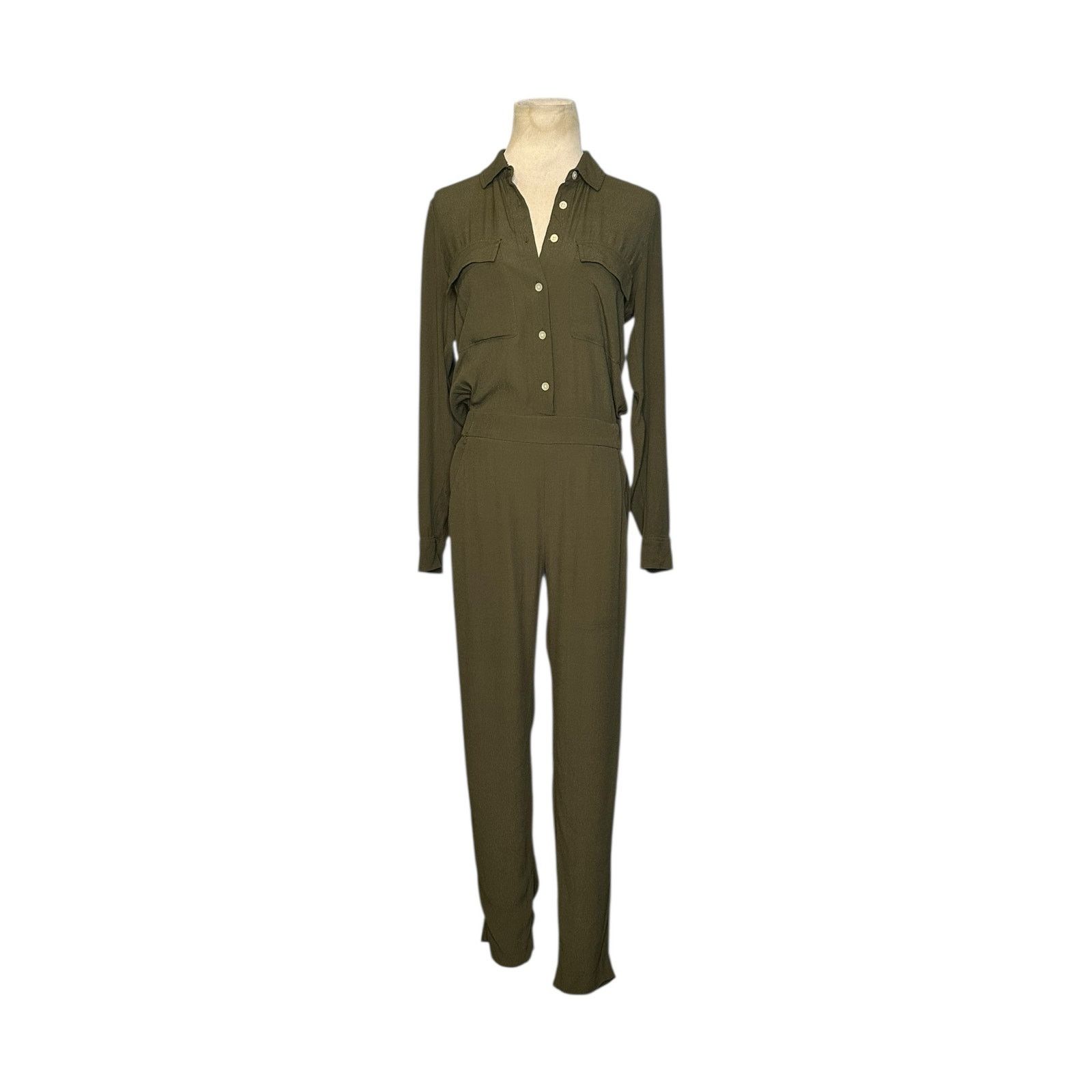 Madewell dark green long sleeves jumpsuit size XS