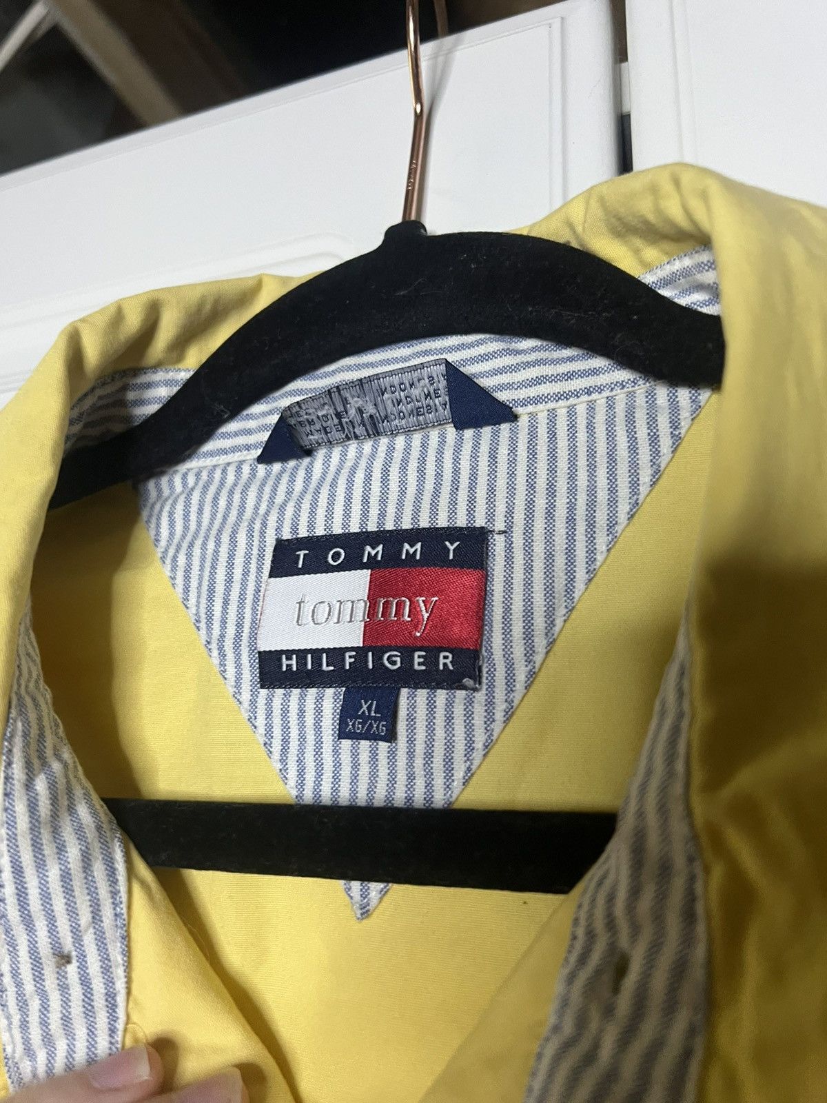Tommy Hilfiger × Vintage Vintage Butter Yellow Toy Hilfiger Jacket Size US XL / EU 56 / 4 - 8 Thumbnail