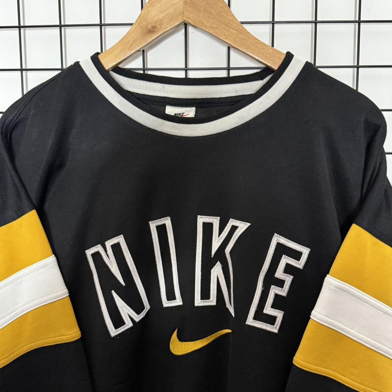 Nike Nike Black Vintage 90s Spellout Retro Size US XL / EU 56 / 4 - 5 Thumbnail
