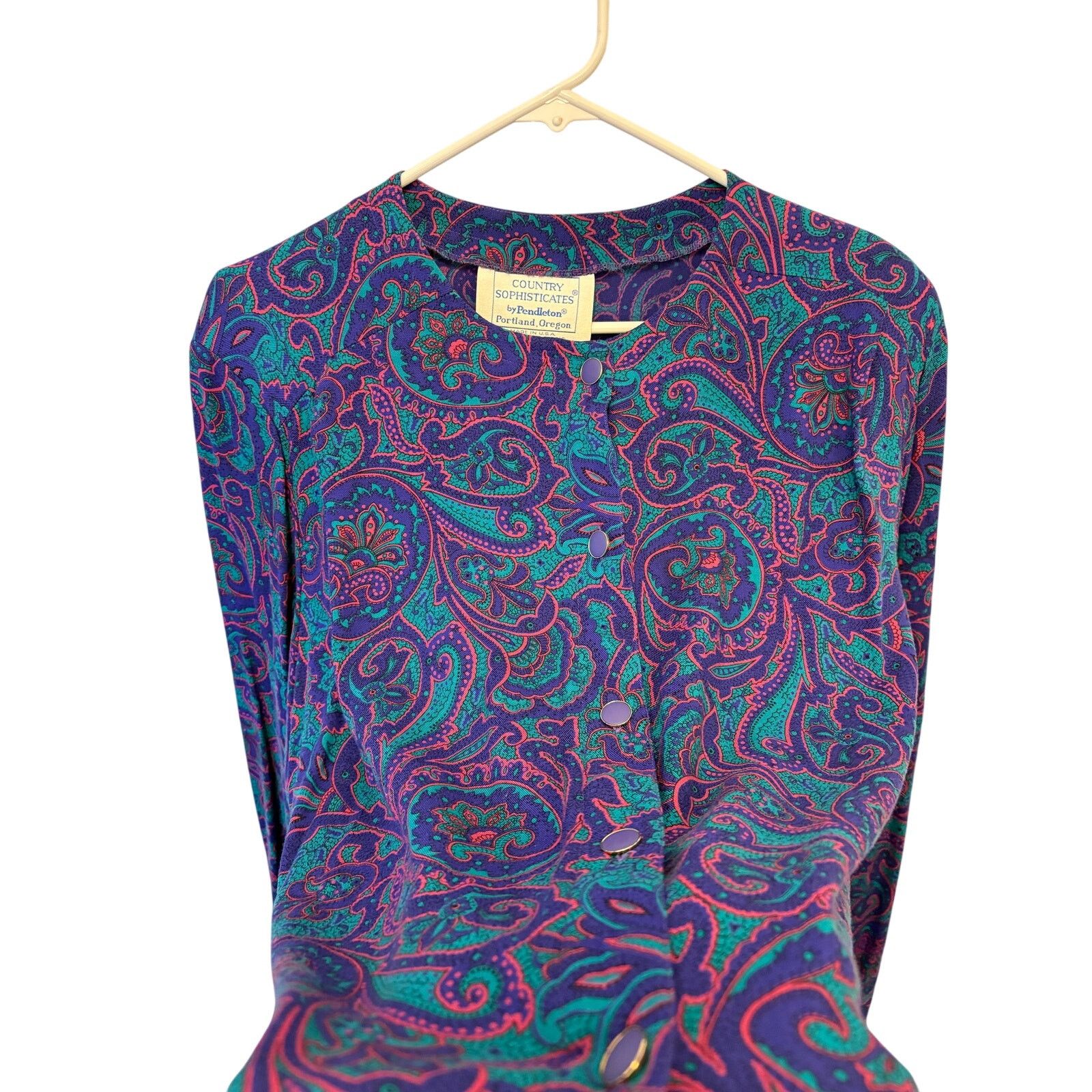 Pendleton Pendelton Purple Paisley top Country Sophisticates Pendleton Size 3XL / US 20-22 - 4 Thumbnail