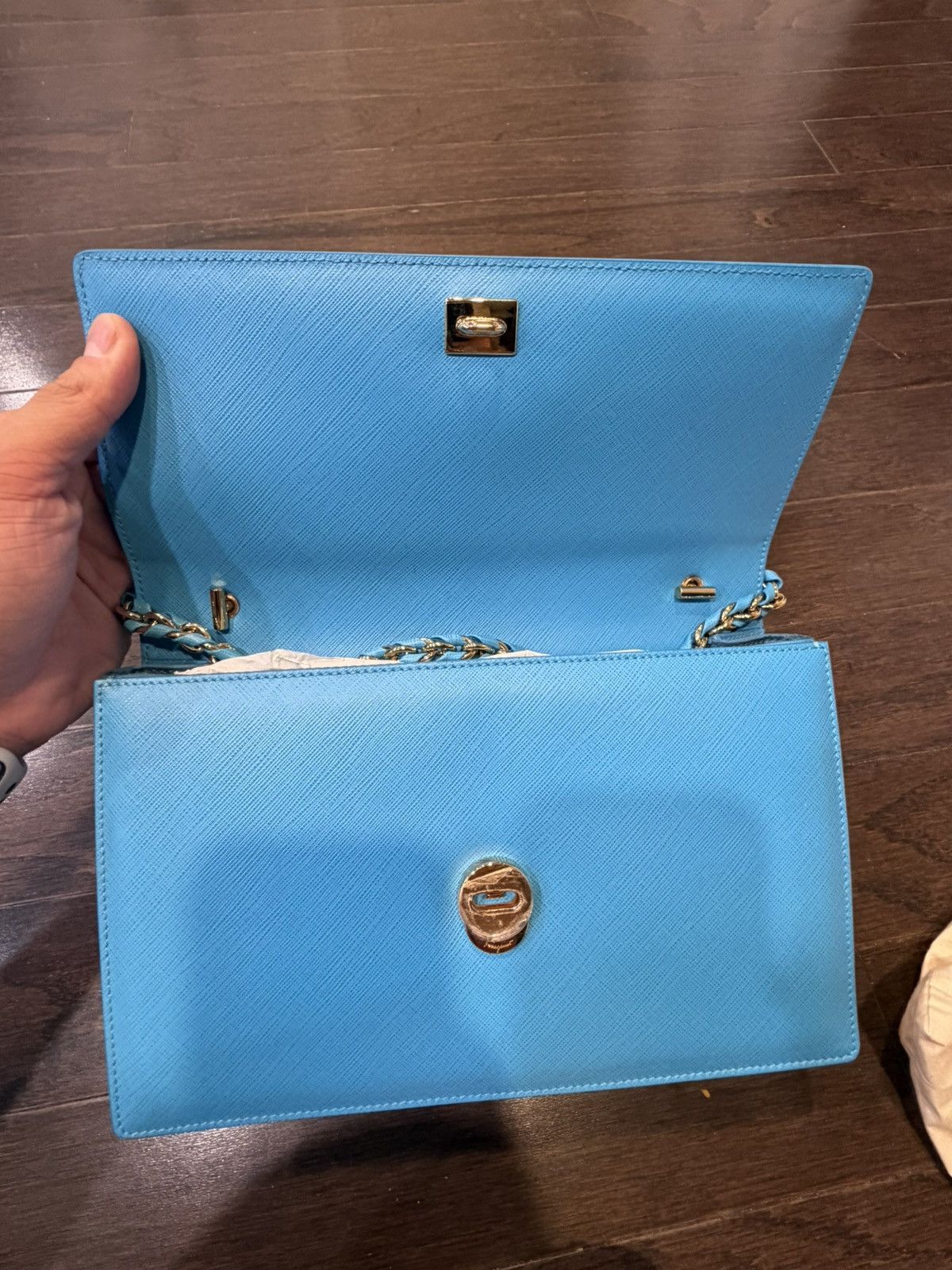 Salvatore Ferragamo NEW Salvatore Ferragamo Ginny Shoulder Bag – Cielo Blue Size ONE SIZE - 2 Thumbnail