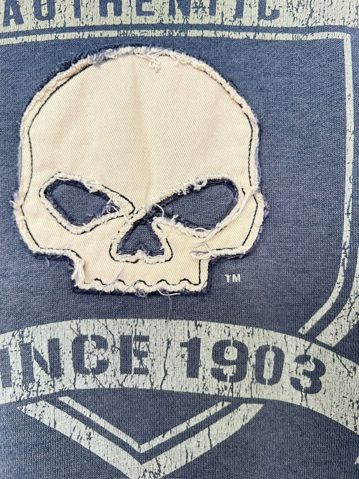 Harley Davidson Vintage Y2K Harley Davidson Zip Up Bones Skull Patch Hoodie Size US L / EU 52-54 / 3 - 8 Thumbnail