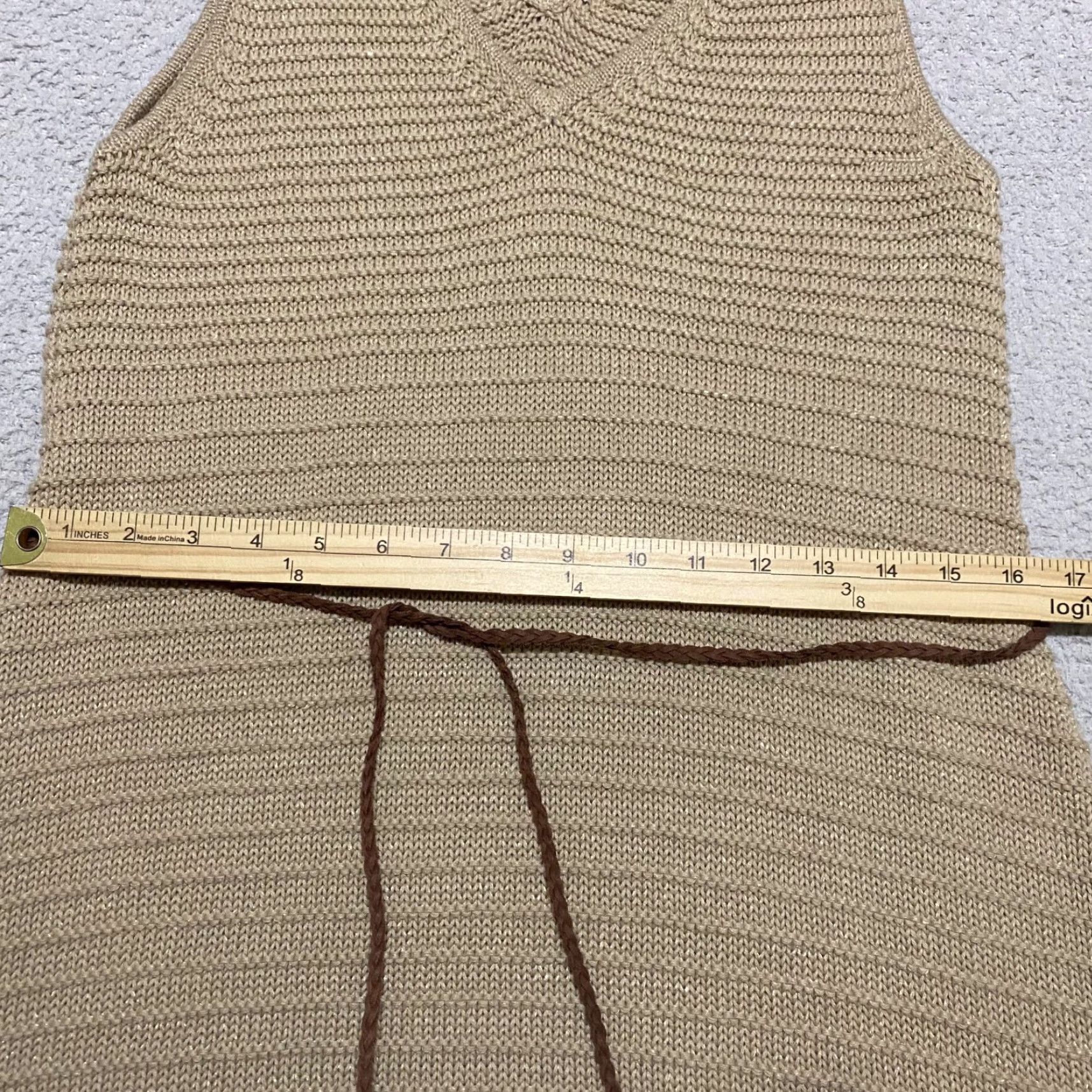 Soft Surroundings NWT Soft Surroundings Womens Large Dress Beige Lucera Knit Midi Tank Sweater New Size L / US 10 / IT 46 - 6 Thumbnail