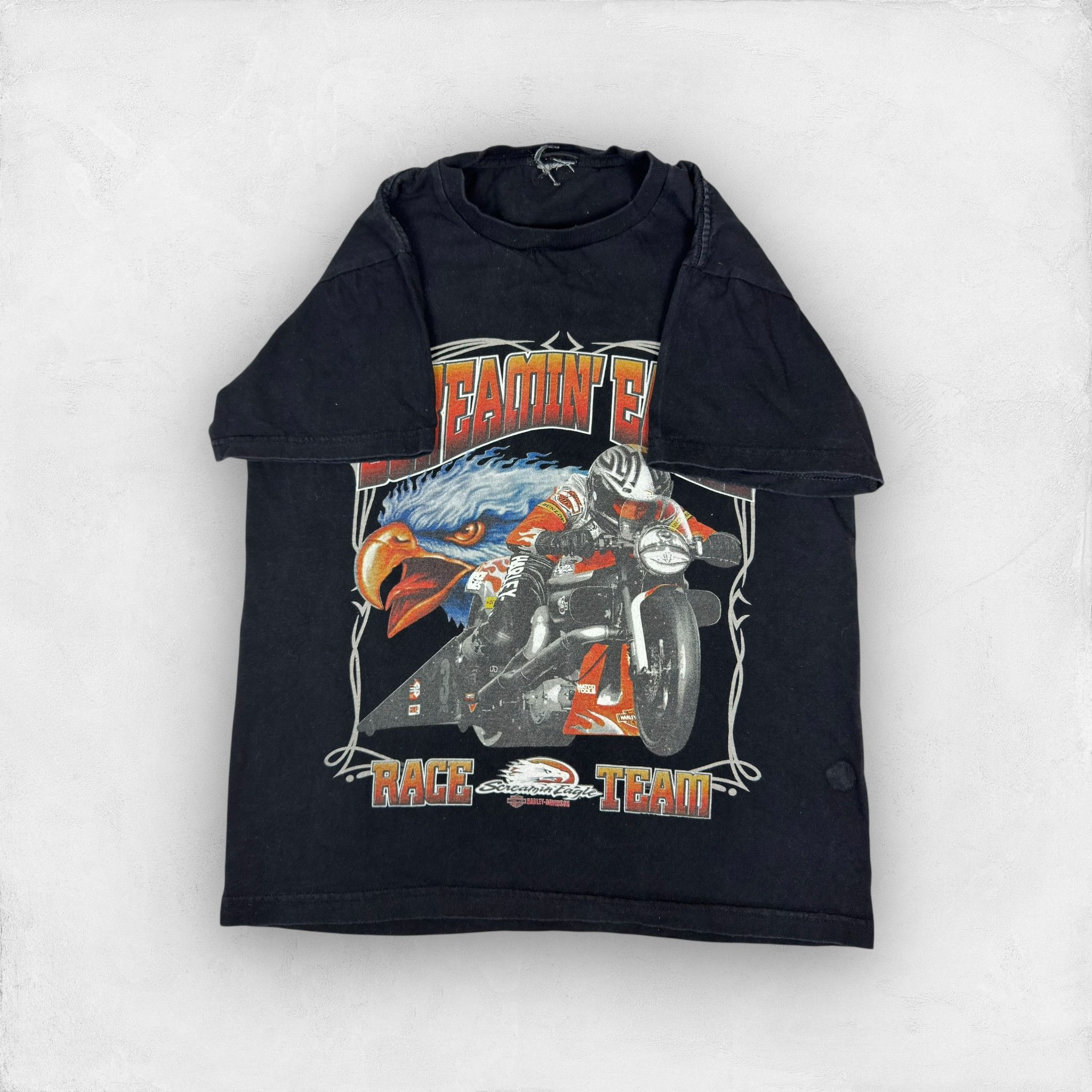 Harley Davidson Vintage Harley-Davidson Men's Black Printed Pullover T-Shirt Size US S / EU 44-46 / 1 - 1 Thumbnail