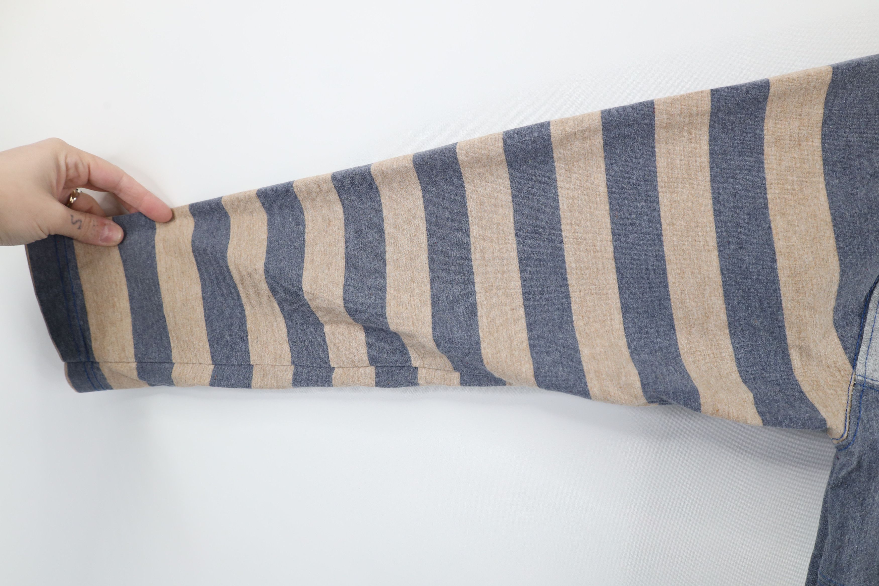 Vintage Vintage 90s Streetwear Striped Block Long Sleeve T-Shirt Size US M / EU 48-50 / 2 - 5 Thumbnail
