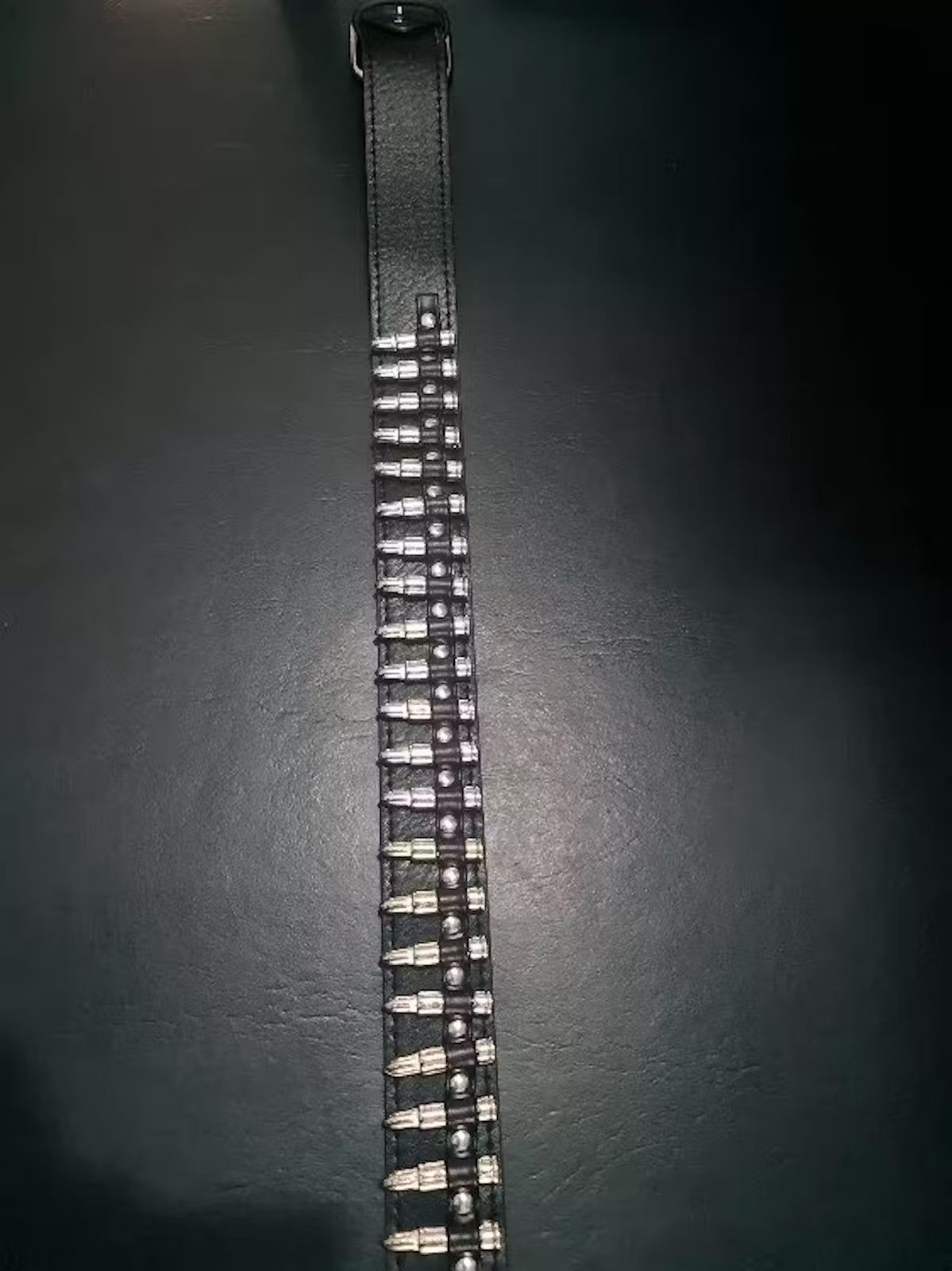 Leather Bullet leather punk belt hollow rivet Size ONE SIZE - 4 Thumbnail