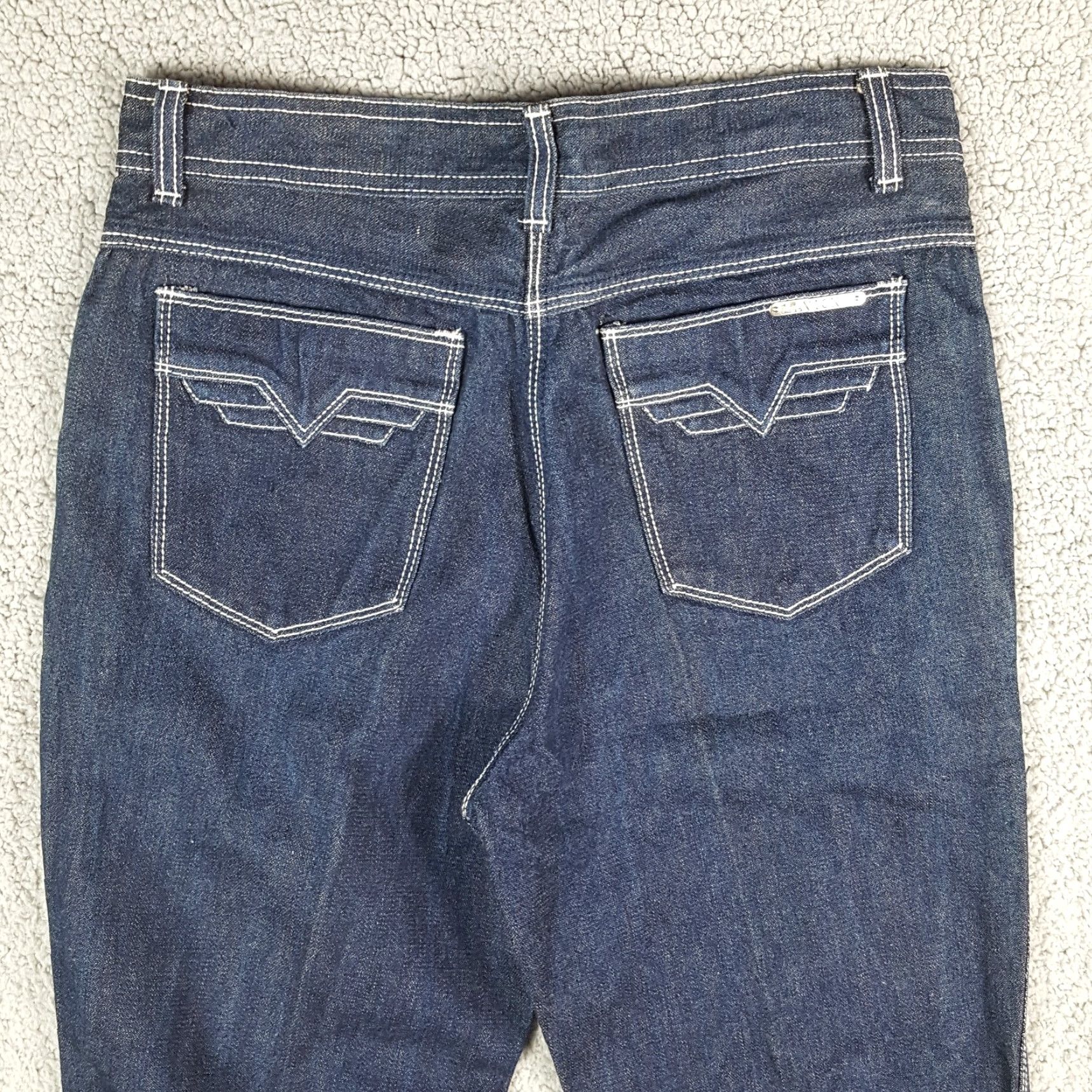 Denime VINTAGE Lavion 90s Dark Denim Straight Leg Jeans Womens Size 32 Blue Pants Size 24" / US 00 / IT 34 - 5 Thumbnail