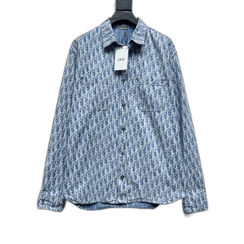 Dior Oblique Print Long Sleeve Shirt