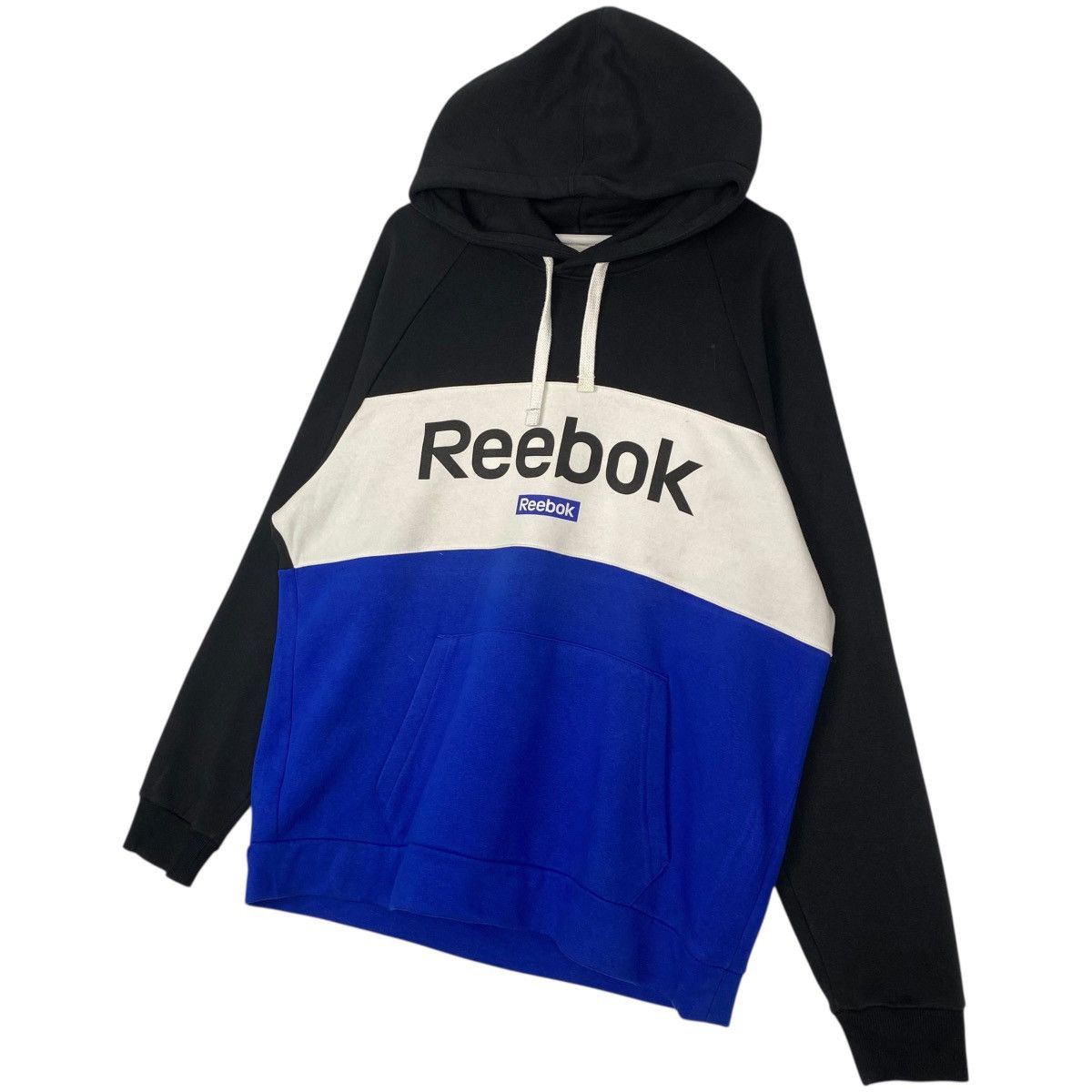 Vintage Vintage 90s Reebok Hoodie Sweater Navy Blue Pullover Size L Size US L / EU 52-54 / 3 - 2 Thumbnail