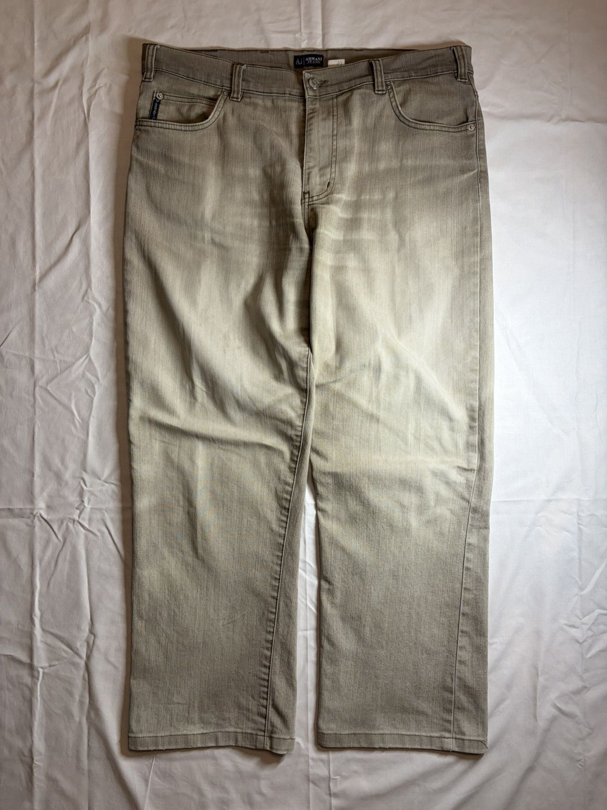 Armani Armani Jeans Sand Beige Wide Flat Jeans Size 38 Size US 38 / EU 54 - 2 Thumbnail