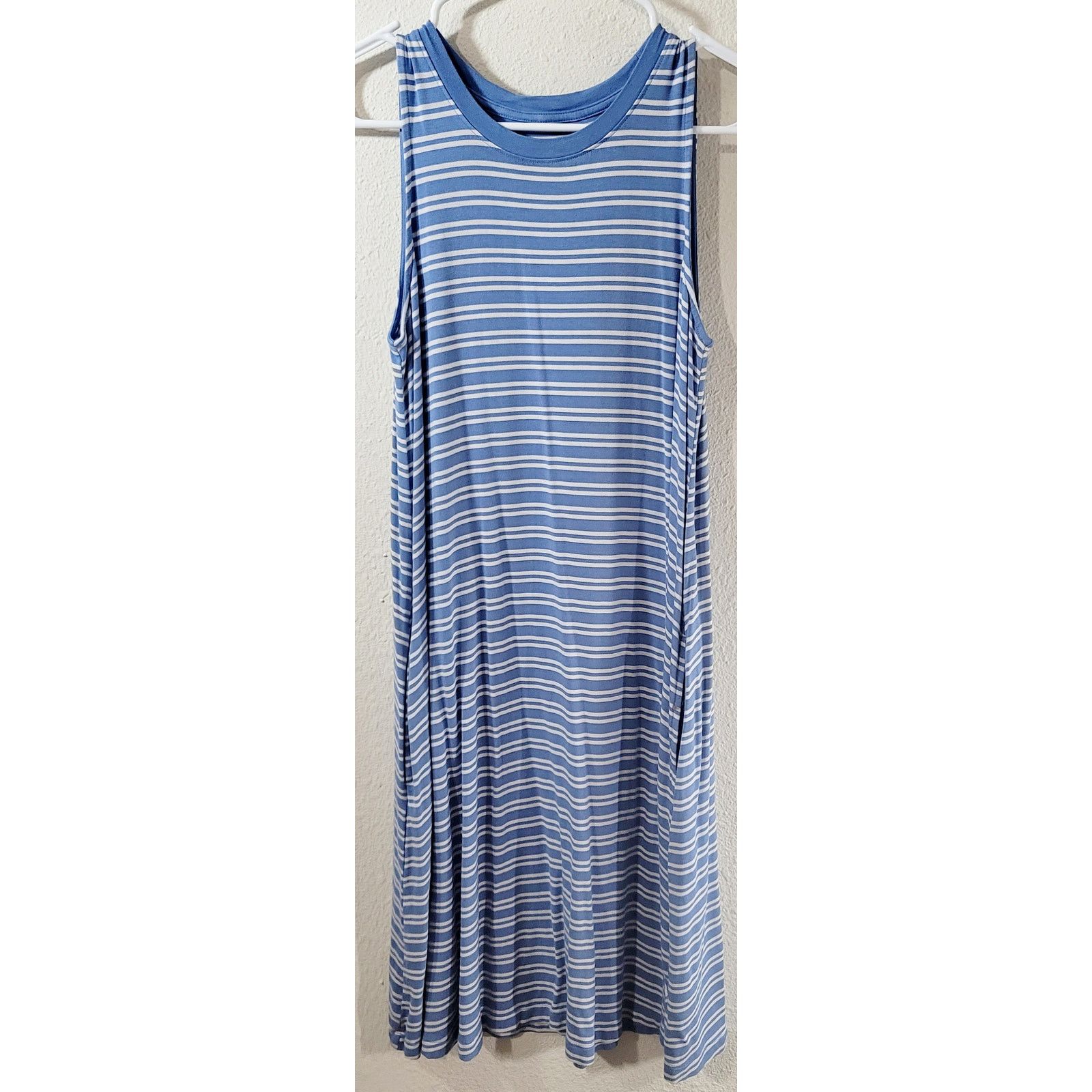 Other Time & Tru Blue White Striped A Line T Shirt Mini Dress S Size S / US 4 / IT 40 - 5 Thumbnail