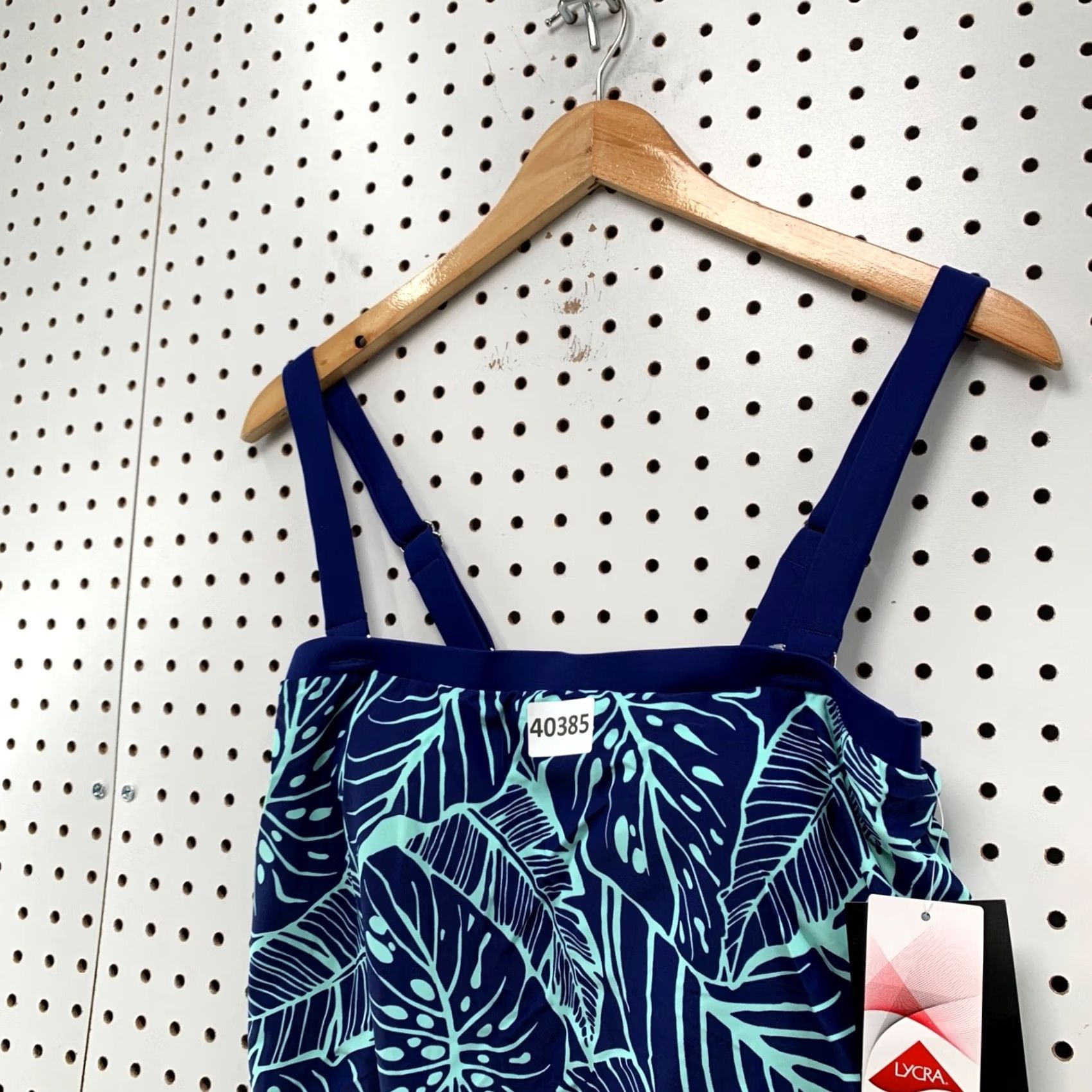 Vintage Maxine of Hollywood Bathing Swimwear Top Womens Size 8 Blue Floral NWT Size M / US 6-8 / IT 42-44 - 6 Thumbnail