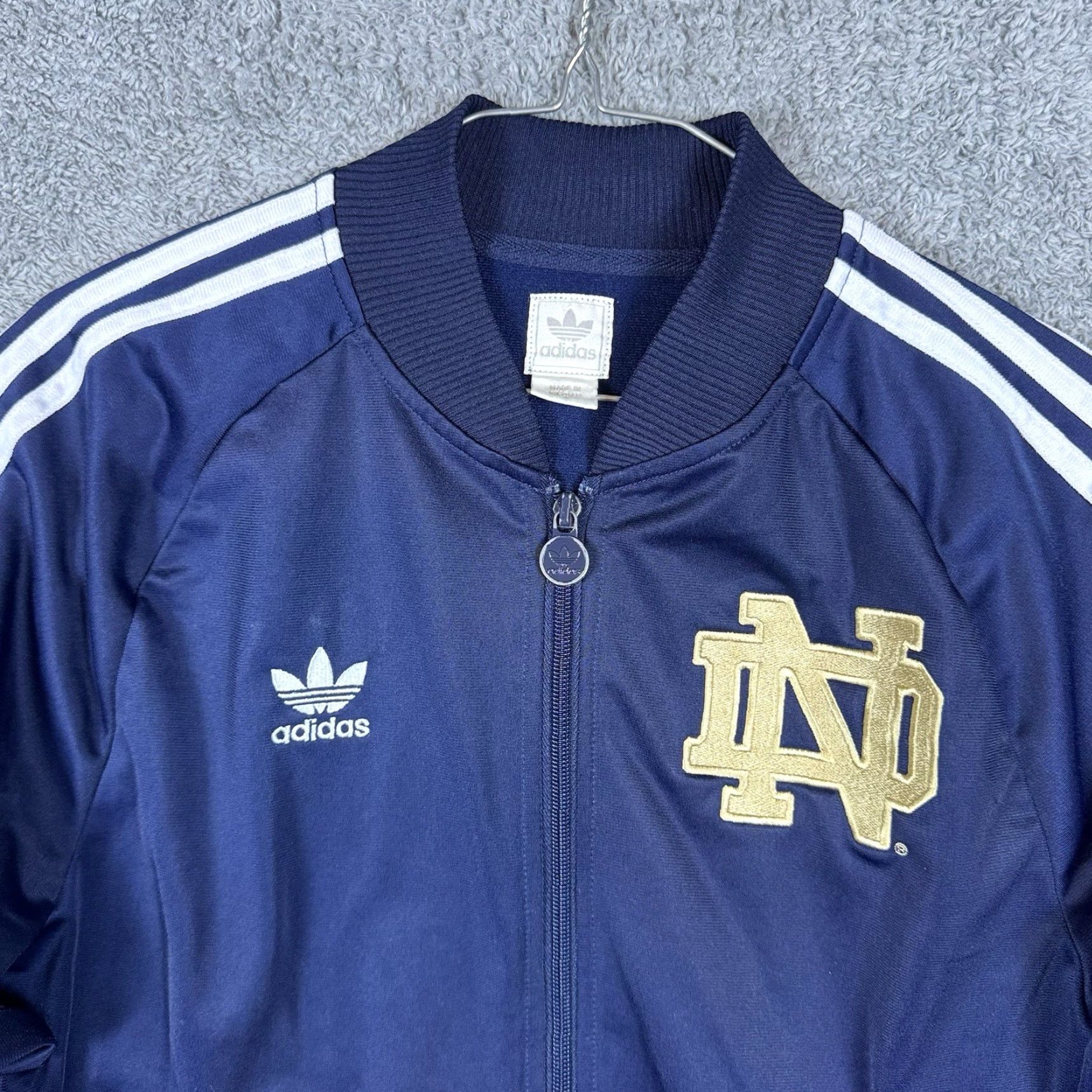Adidas VINTAGE Adidas Originals Track Jacket Mens S Notre Dame Firebird Trefoil Legacy Size US S / EU 44-46 / 1 - 4 Thumbnail