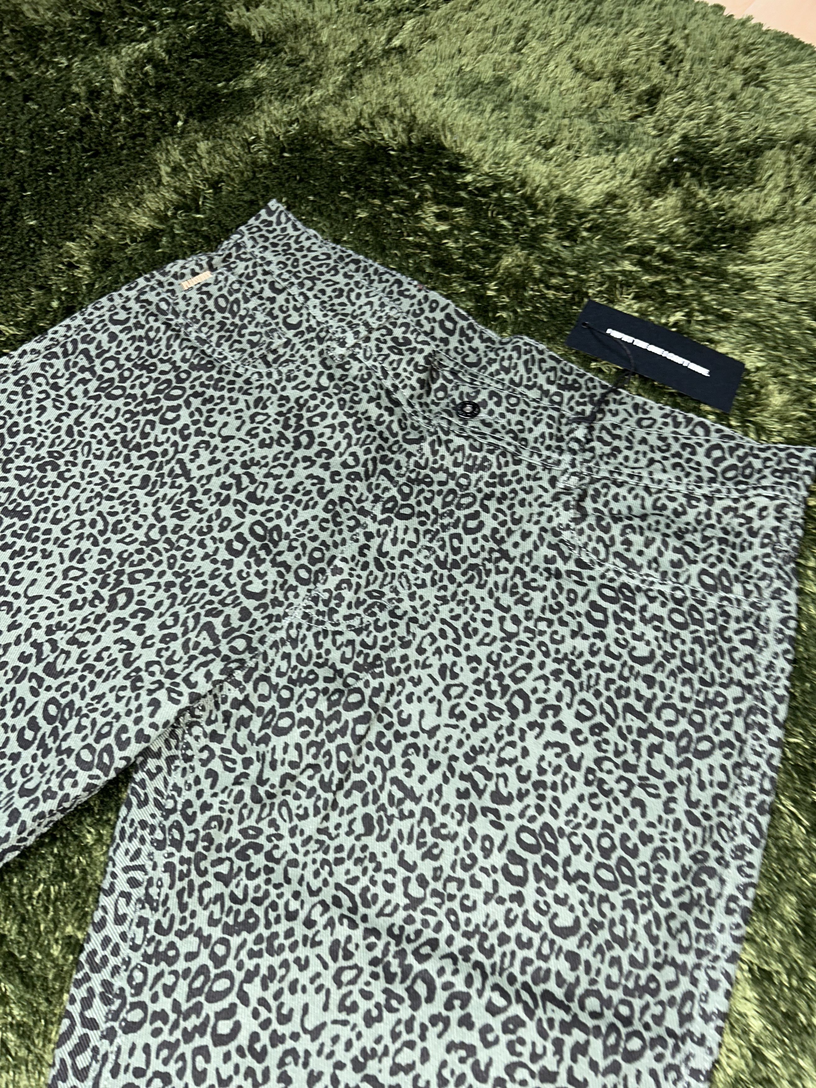 Pleasures [34] pleasures crystal cheetah leopard denim pants green Size US 34 / EU 50 - 2 Thumbnail