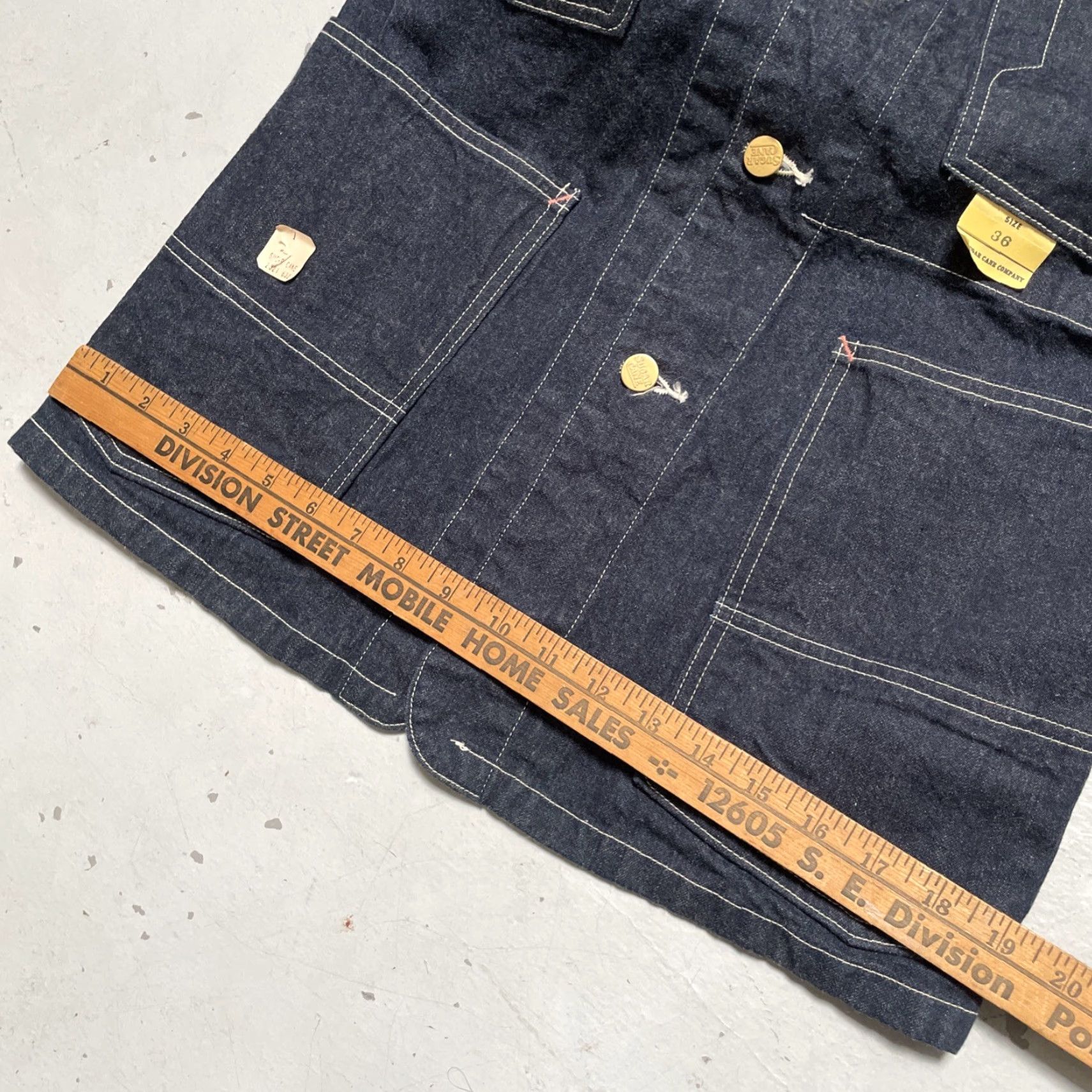 Sugar Cane Sugar Cane Japan Denim Chore Workwear Jacket 36 NWT Blue Cotton Denim Unisex Adults Vintage Heritage 40s 50s 60s Engineer Americana Biker Riding NWT Size US XXS / EU 40 - 6 Thumbnail