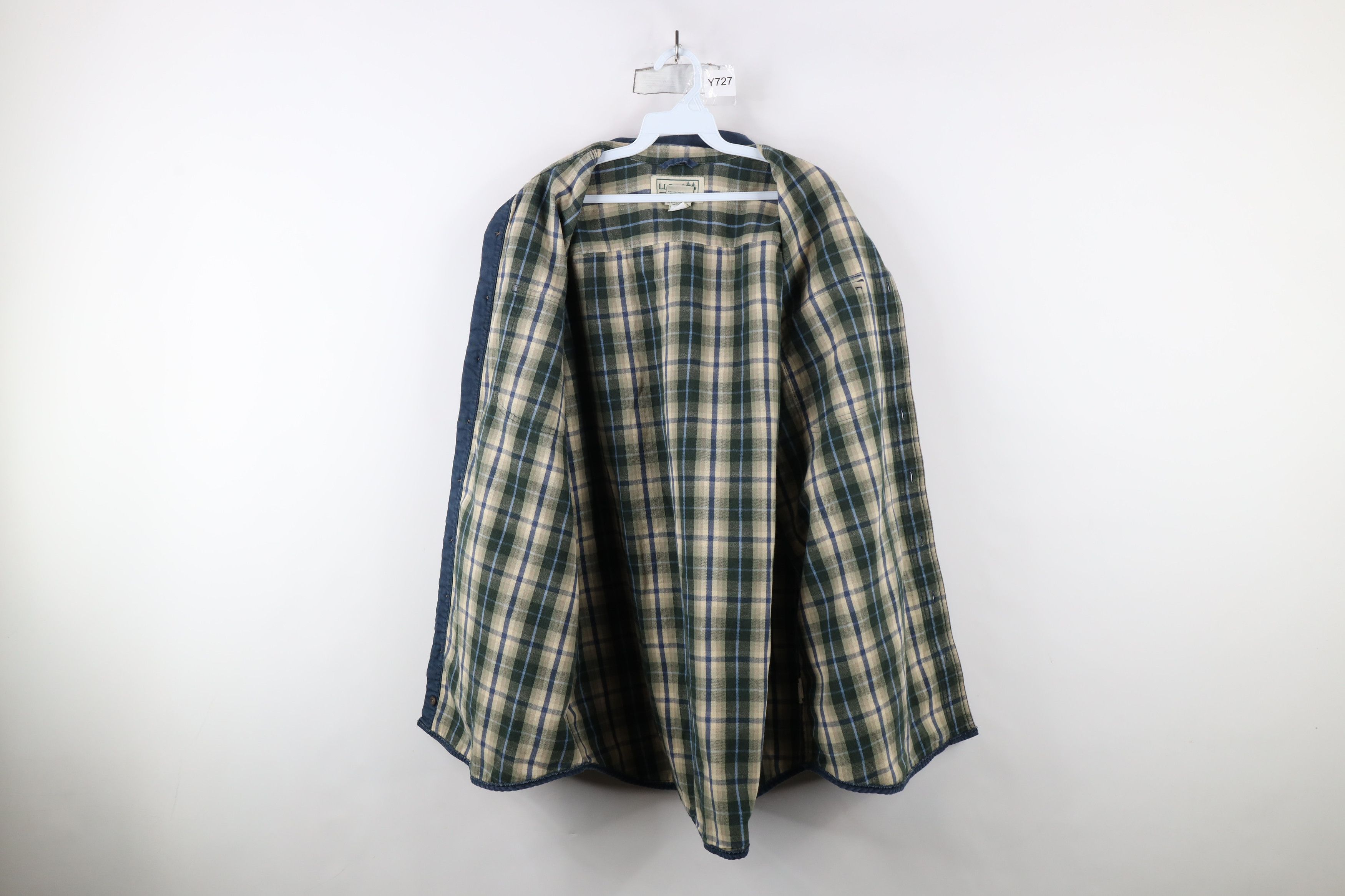 L.L. Bean × Vintage Vintage LL Bean Flannel Lined Button Shirt Jacket Jac Shirt Size US L / EU 52-54 / 3 - 7 Thumbnail
