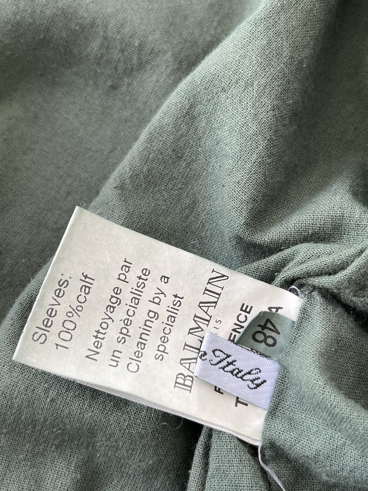 Balmain Rare Balmain Military Green Teddy Bomber chirtophe decarnin Size US M / EU 48-50 / 2 - 7 Thumbnail
