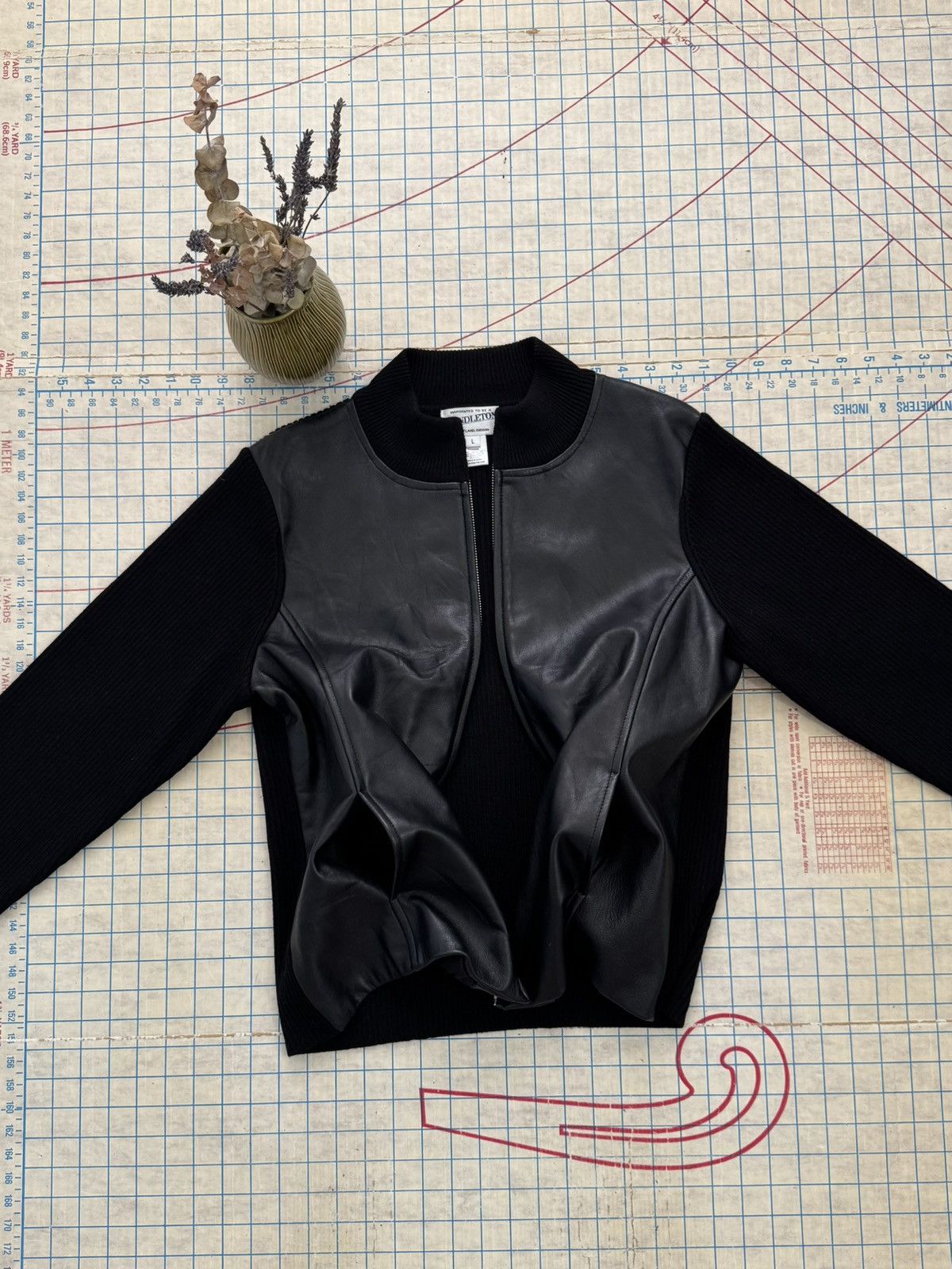Pendleton Pendleton Full Zip Leather Jacket With Wool Sleeves Black L Size L / US 10 / IT 46 - 6 Thumbnail